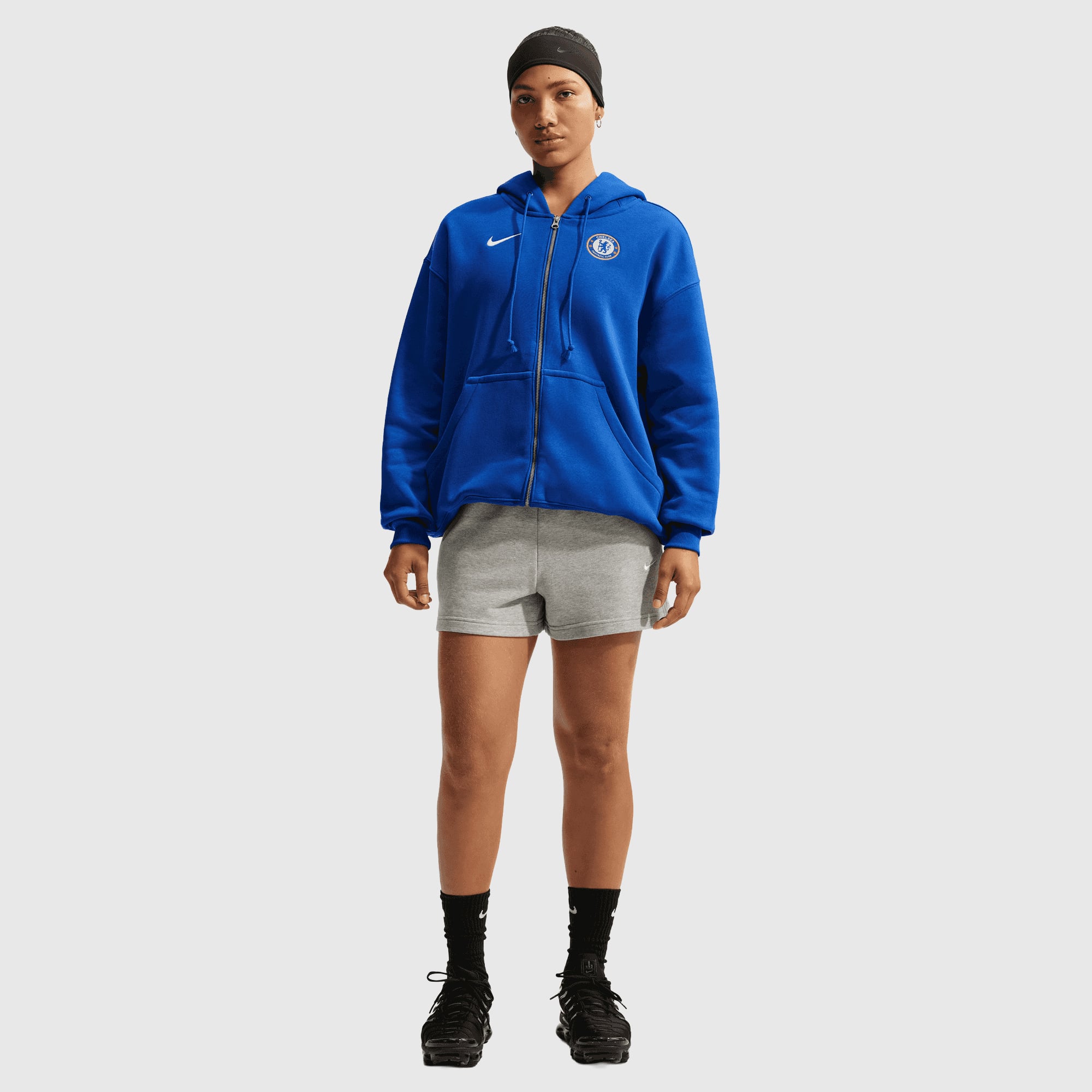 Chelsea Nike Phoenix Fleece Hoodie - Bright Blue - Womens, , rebel_hi-res