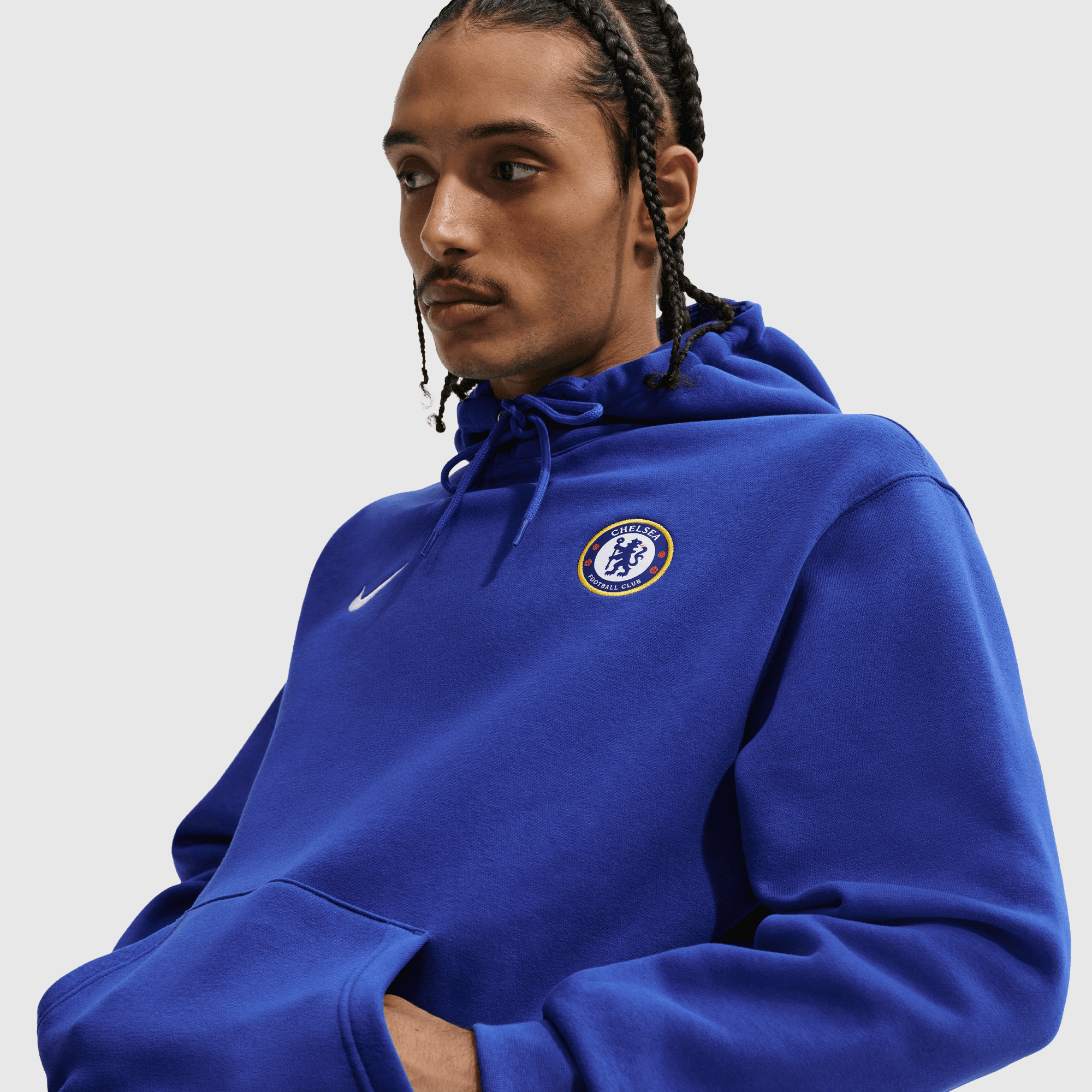 Chelsea Nike Club Hoodie - Bright Blue, , rebel_hi-res
