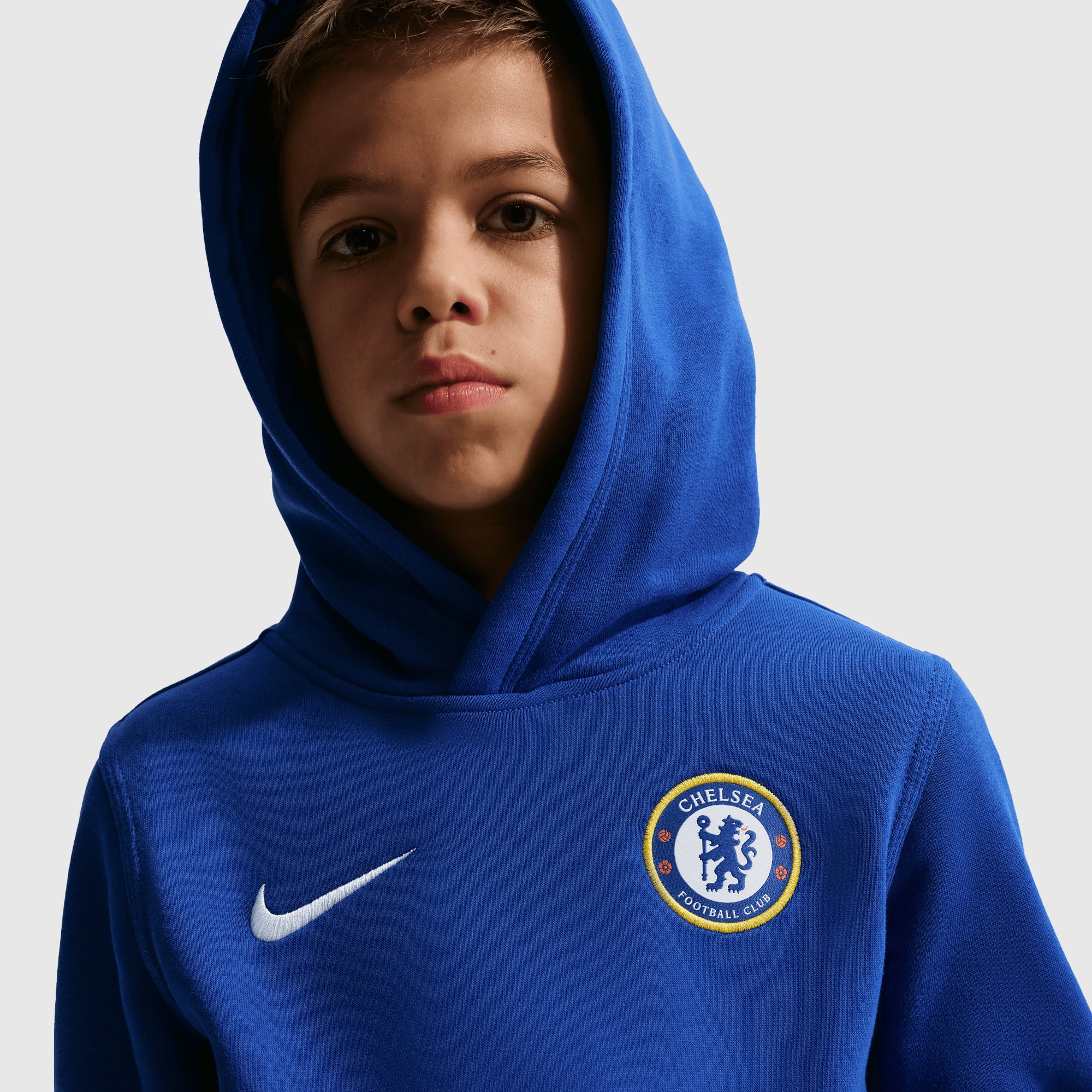 Chelsea Nike Club Hoodie - Bright Blue - Kids, , rebel_hi-res