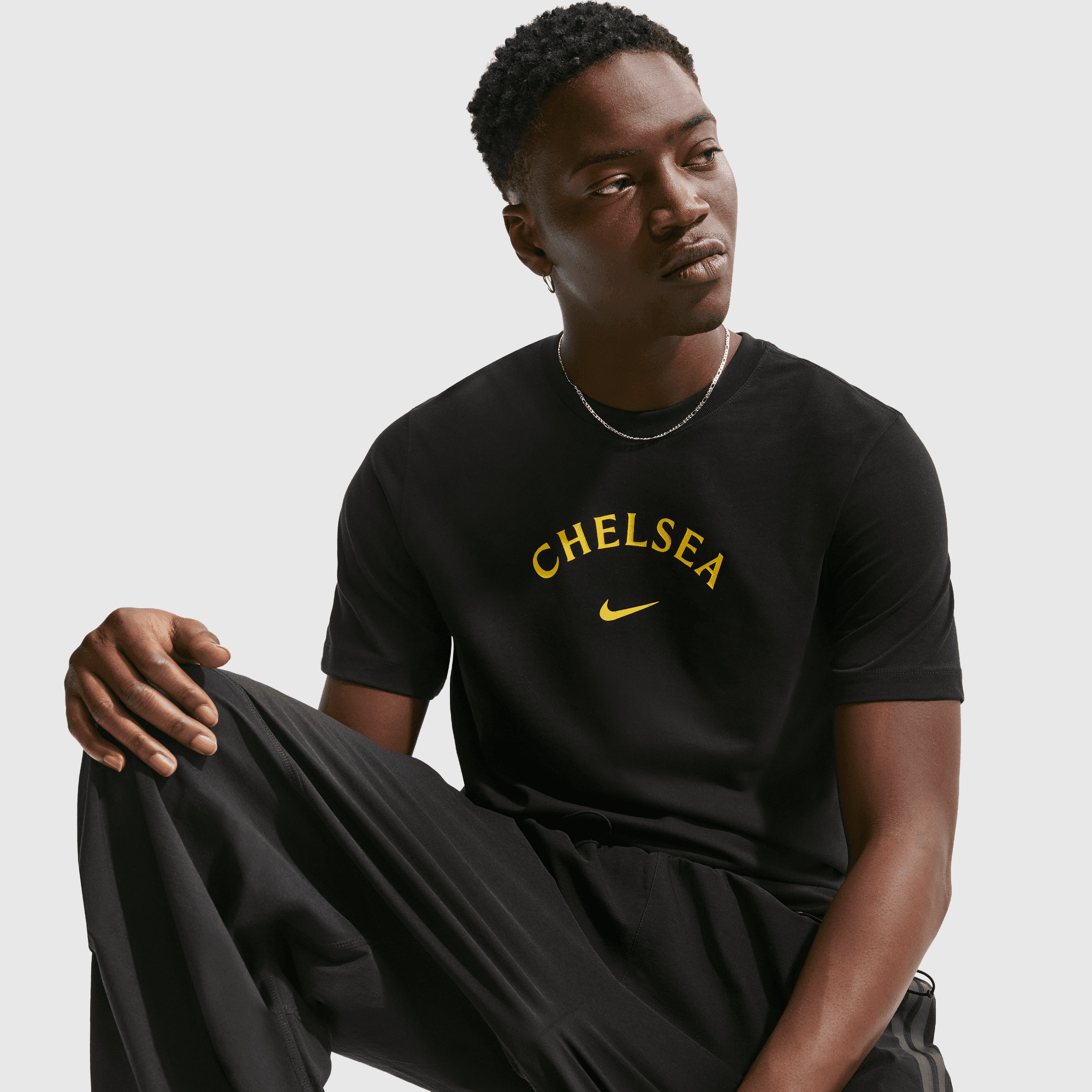 Chelsea Nike Wordmark T-Shirt - Black, , rebel_hi-res