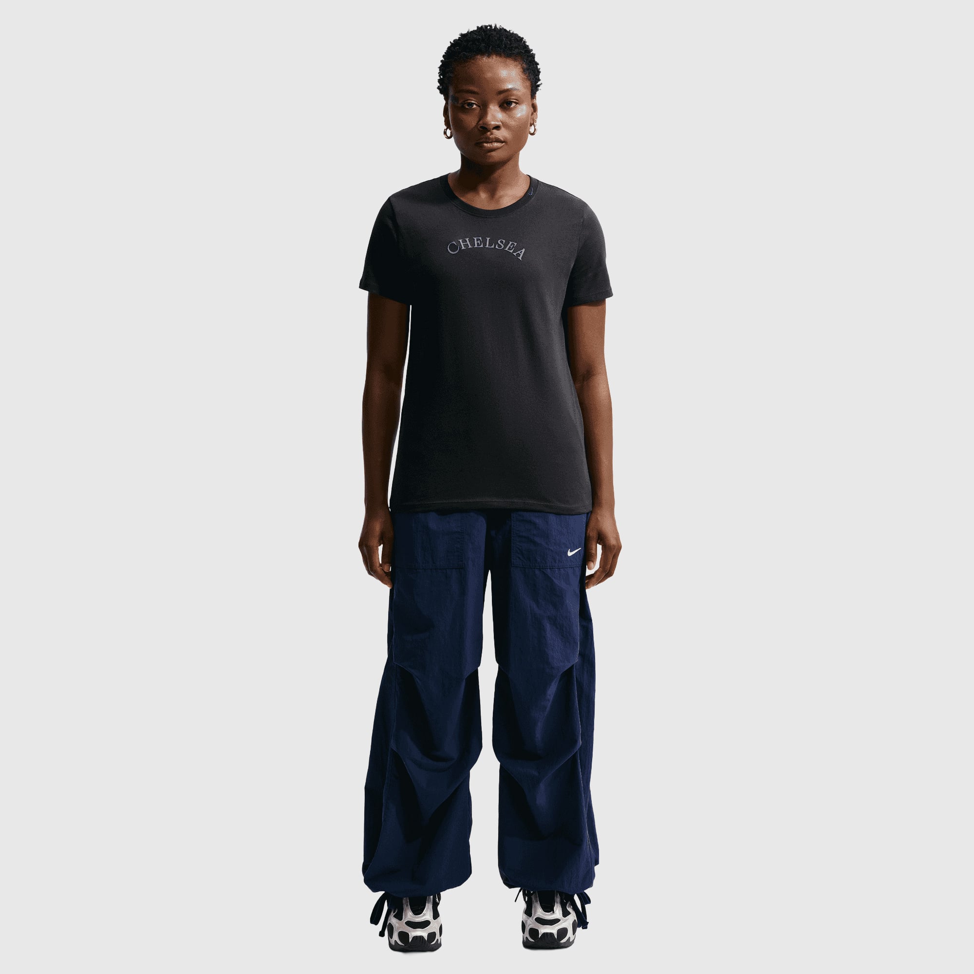 Chelsea Nike Wordmark T-Shirt - Pitch Blue - Womens, , rebel_hi-res