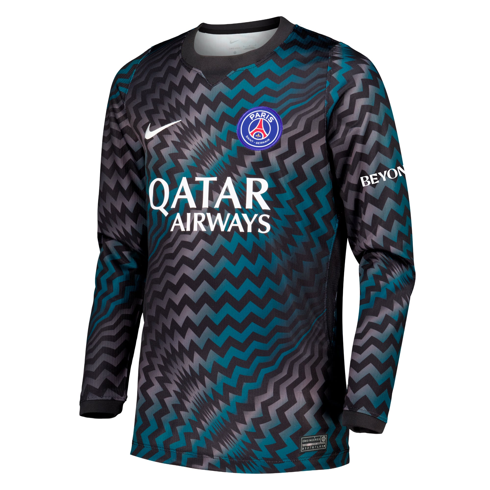 PSG Nike Goalkeeper Stadium  Long Sleeve Shirt 2026-27 - Kids, , rebel_hi-res