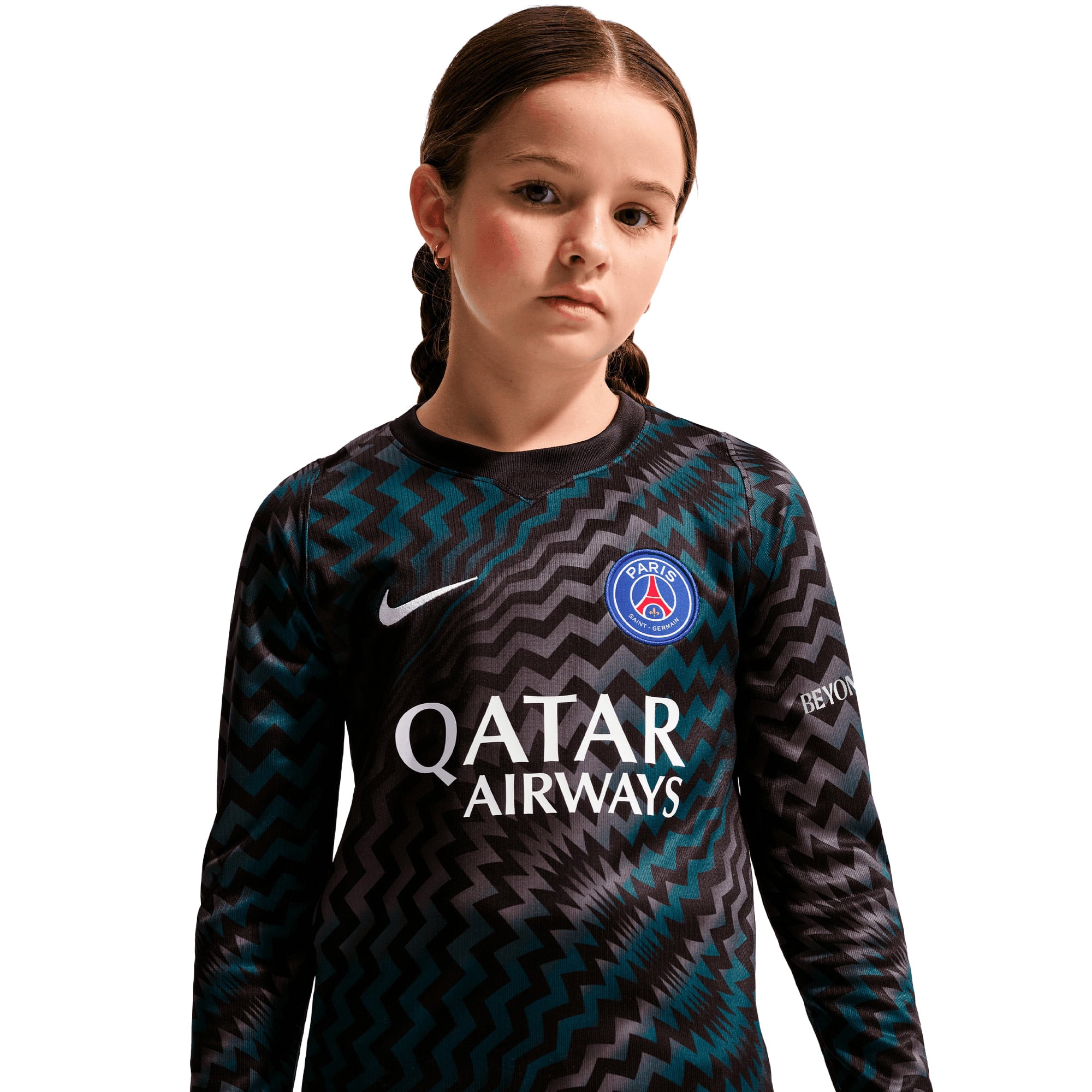 PSG Nike Goalkeeper Stadium  Long Sleeve Shirt 2026-27 - Kids, , rebel_hi-res