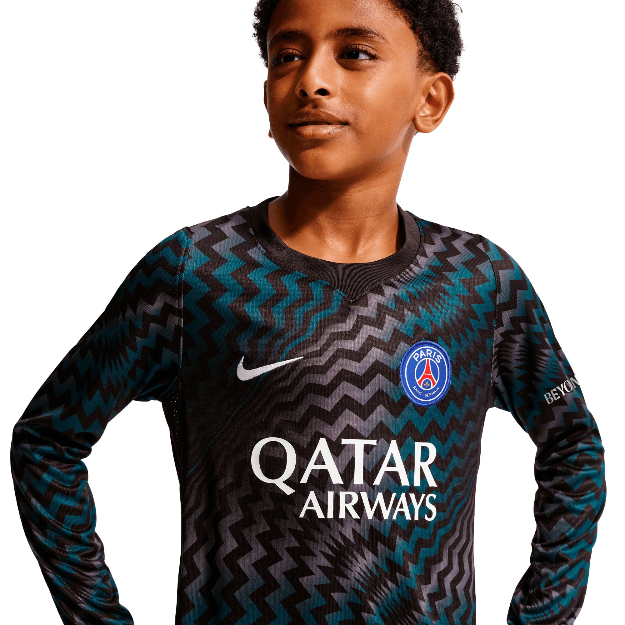 PSG Nike Goalkeeper Stadium  Long Sleeve Shirt 2026-27 - Kids, , rebel_hi-res