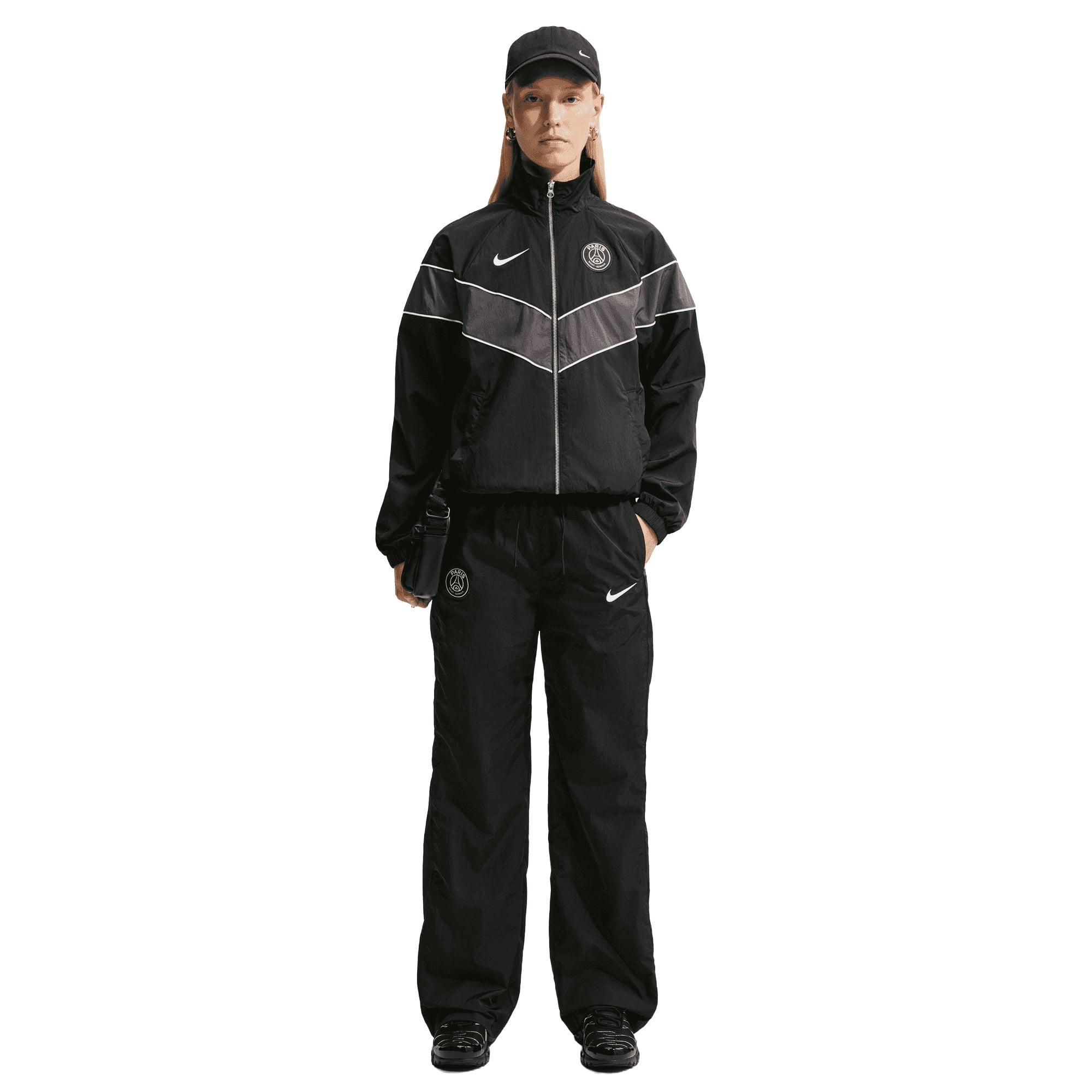 PSG Nike NSW Woven Windrunner Pants - Black - Womens, , rebel_hi-res