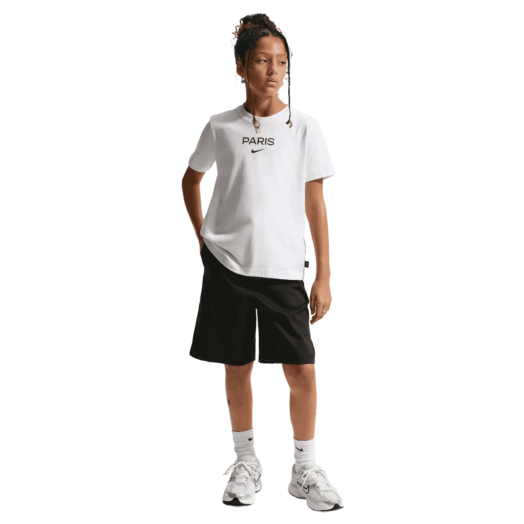 PSG Nike Wordmark T-Shirt - White - Kids, , rebel_hi-res