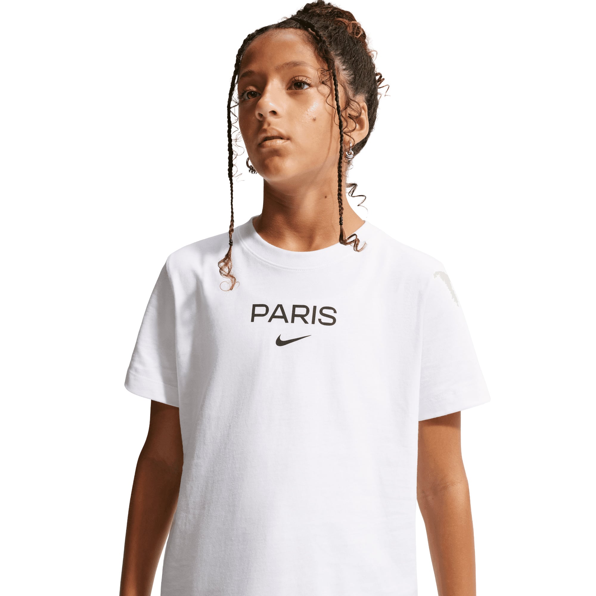 PSG Nike Wordmark T-Shirt - White - Kids, , rebel_hi-res