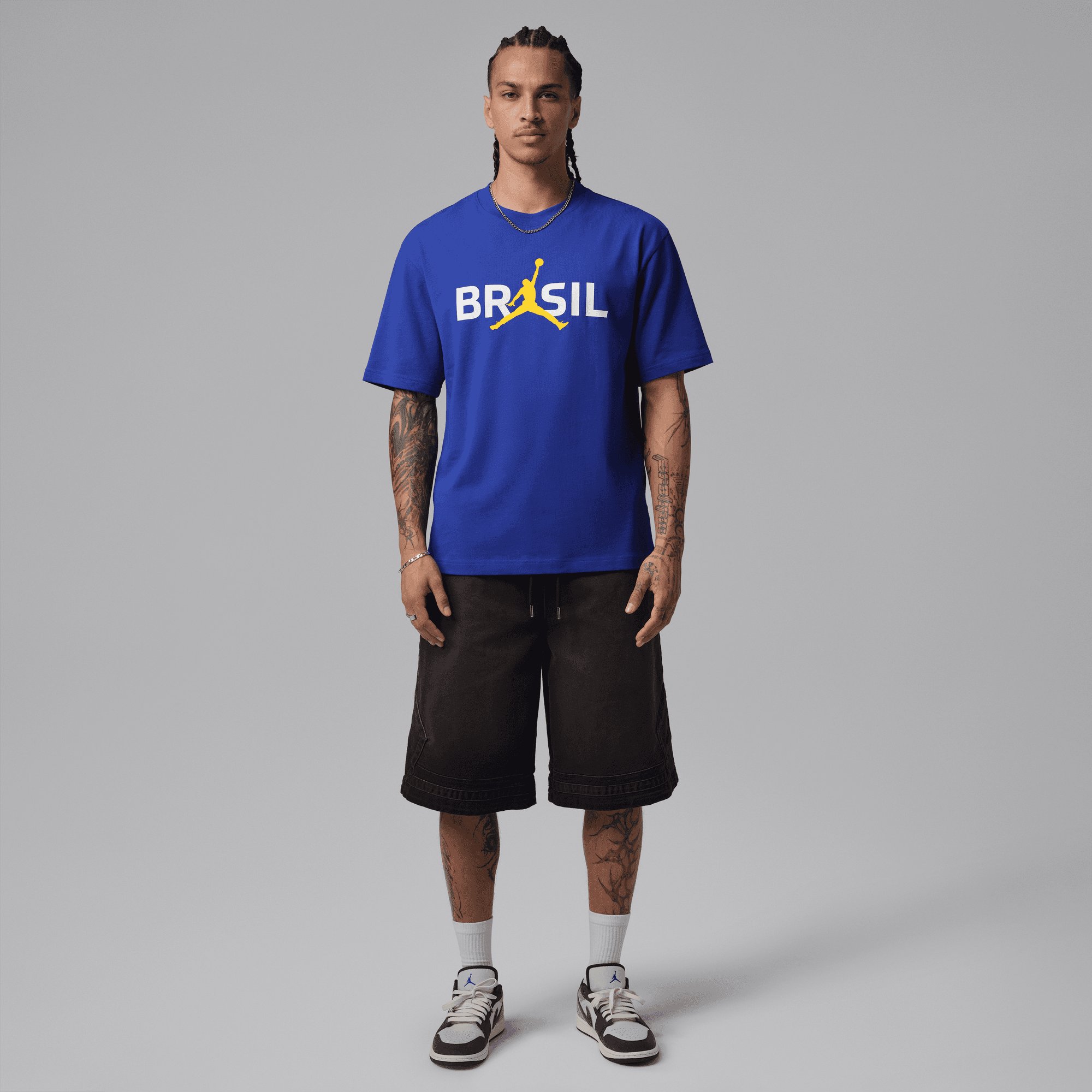 Brazil Jordan Logo Crew T-Shirt - Old Royal, , rebel_hi-res