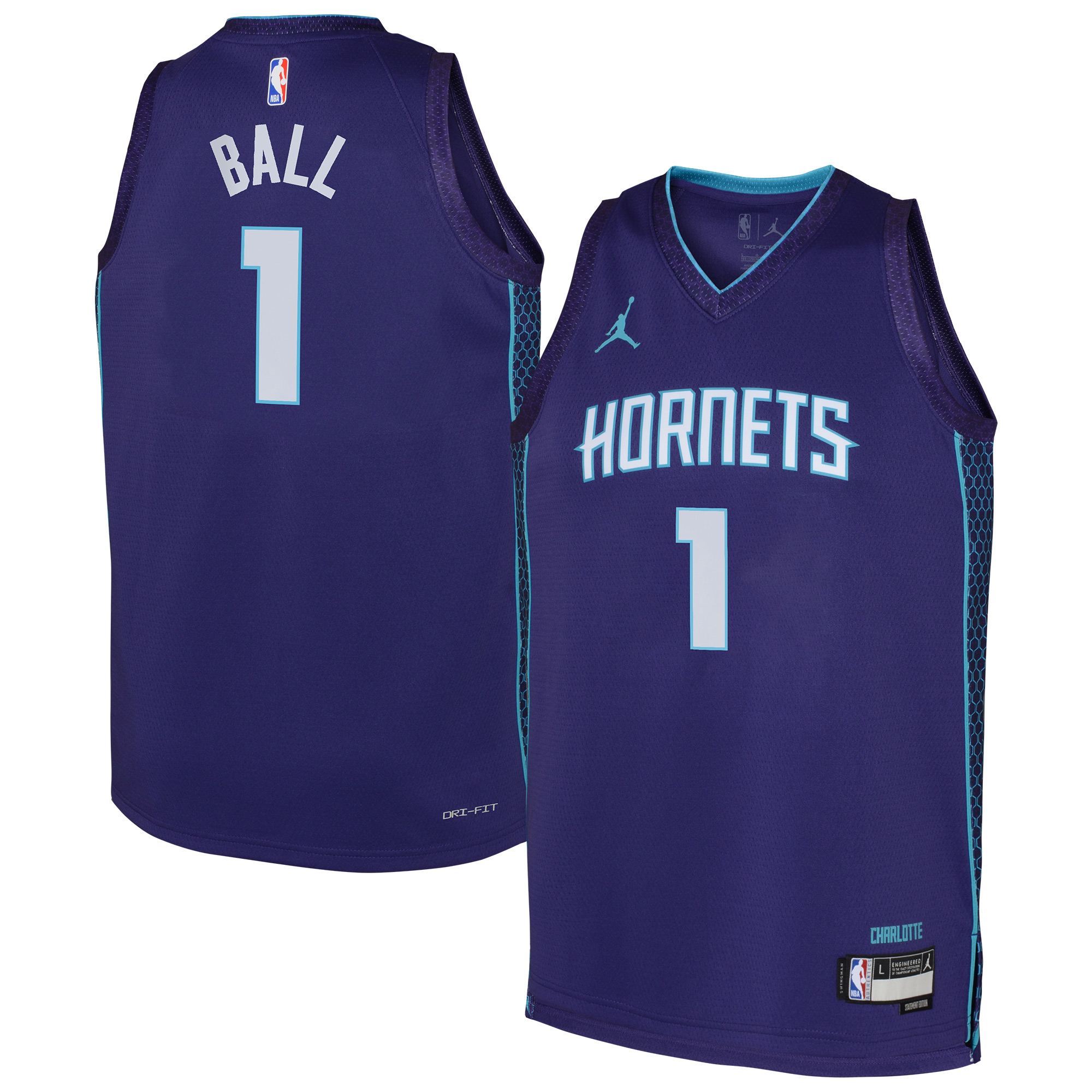Charlotte Hornets NBA Statement Swingman Jersey - Lamelo Ball - Youth, , rebel_hi-res