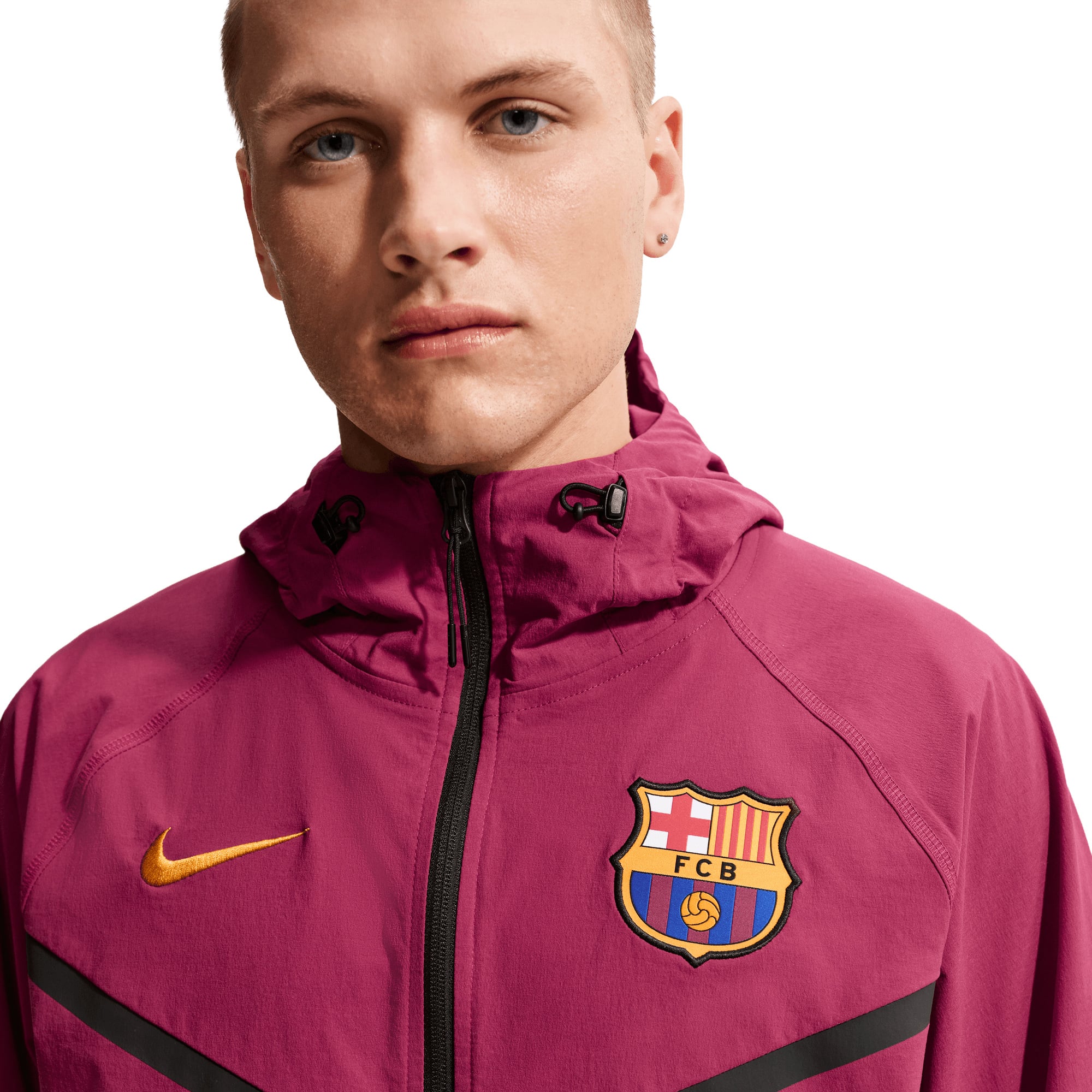 Barcelona Nike Tech Woven Jacket - Noble Red, , rebel_hi-res