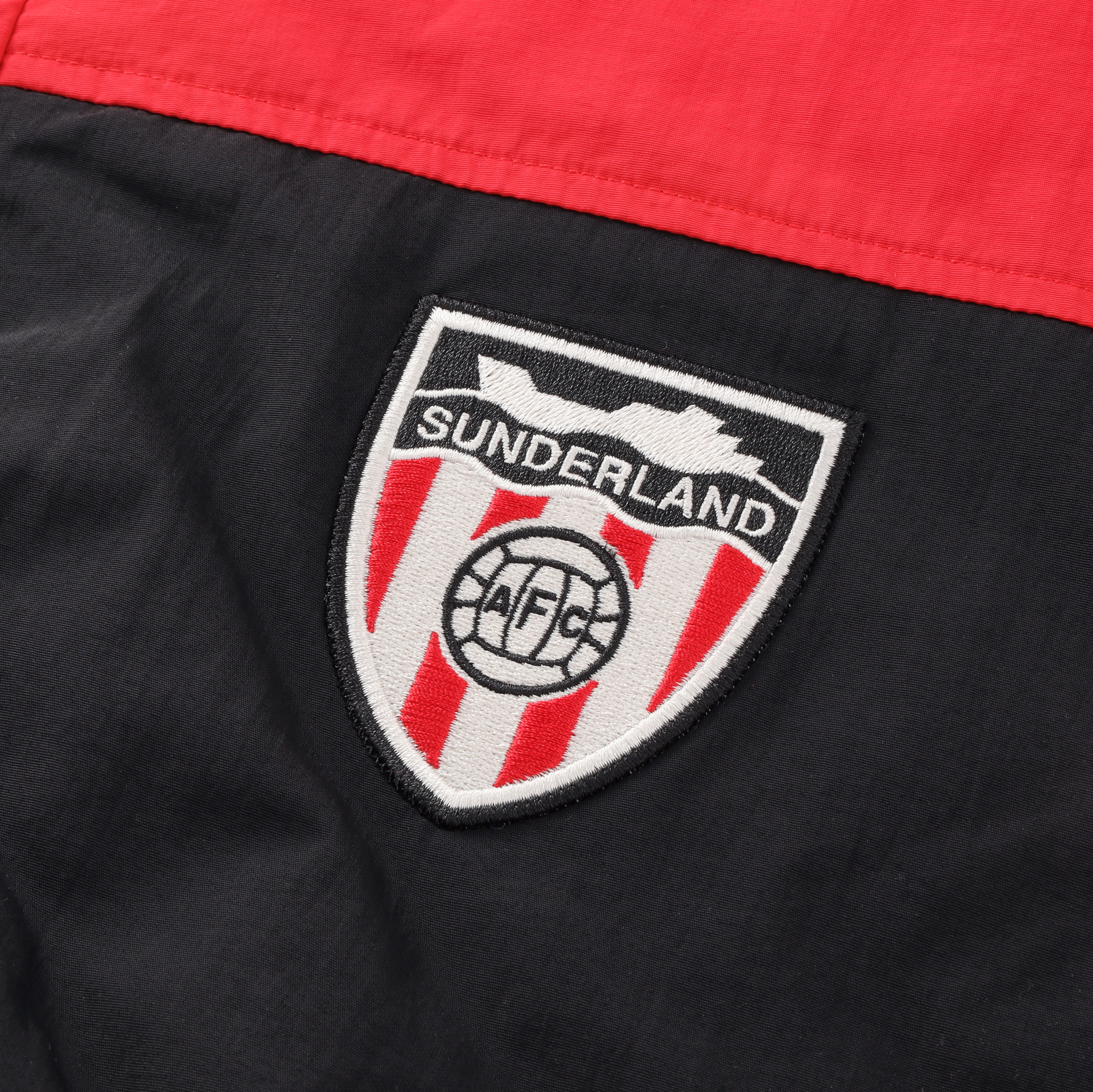 Sunderland x Mitchell & Ness Placket Windbreaker - Black / Red - Mens, , rebel_hi-res