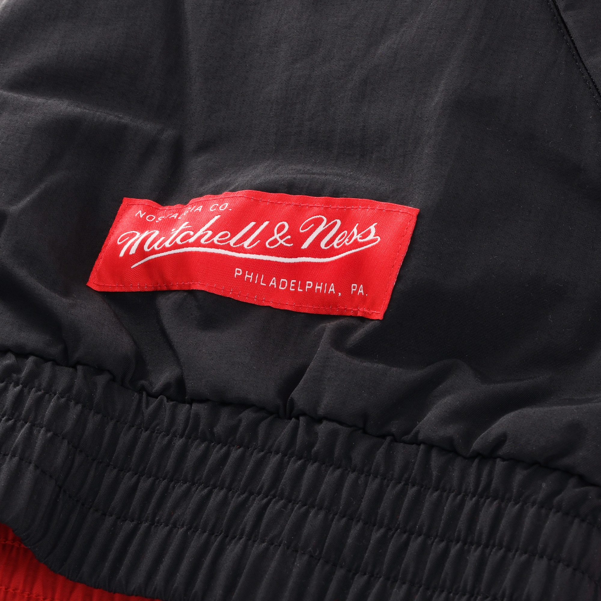 Sunderland x Mitchell & Ness Placket Windbreaker - Black / Red - Mens, , rebel_hi-res
