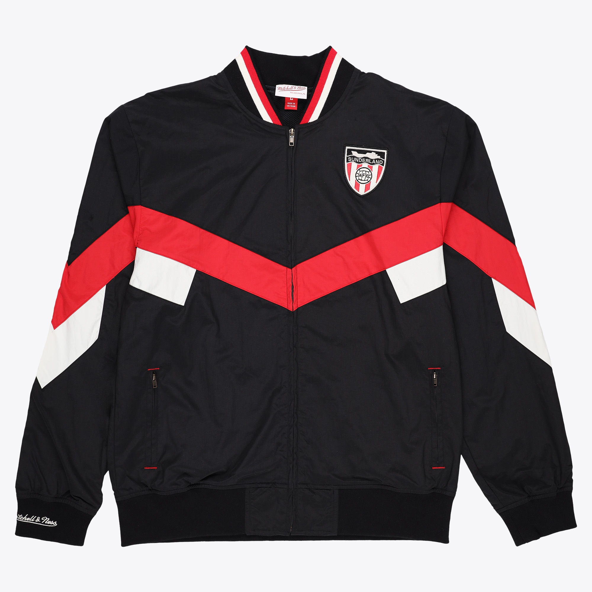 Sunderland x Mitchell & Ness Pop Track Jacket - Black - Mens, , rebel_hi-res