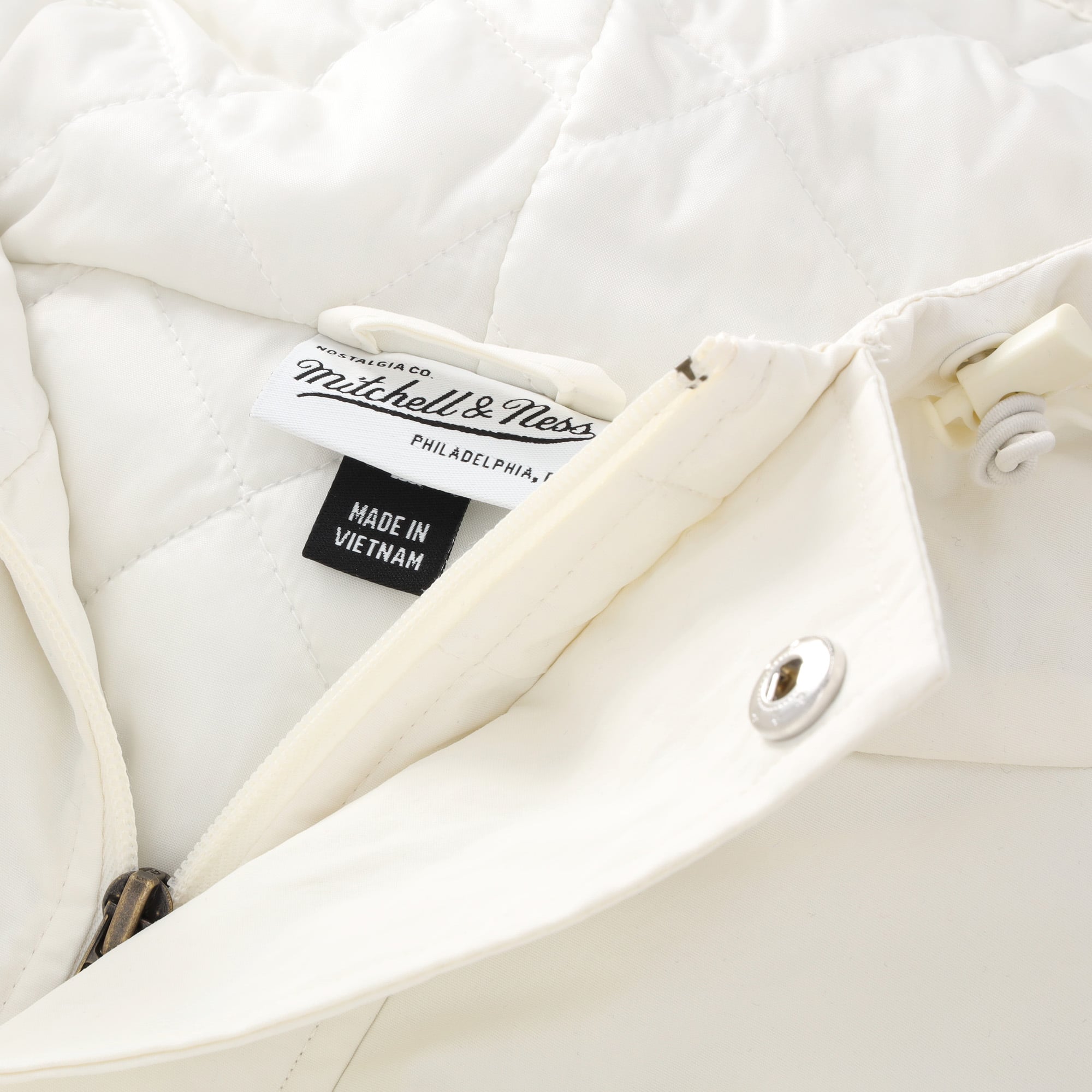 Leeds United x Mitchell & Ness Placket Windbreaker - White - Mens, , rebel_hi-res