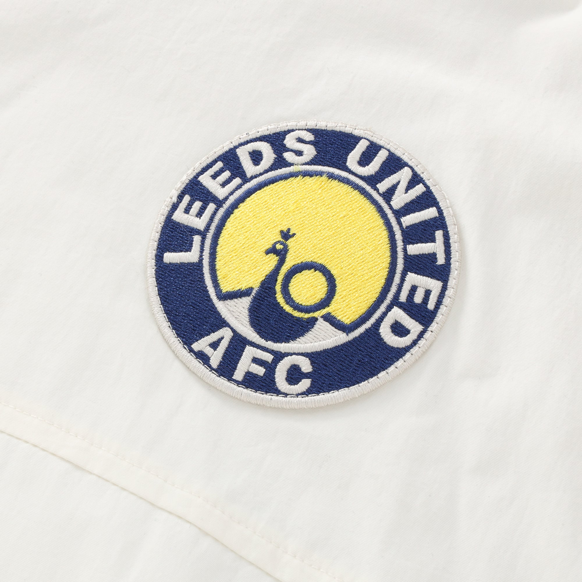 Leeds United x Mitchell & Ness Placket Windbreaker - White - Mens, , rebel_hi-res