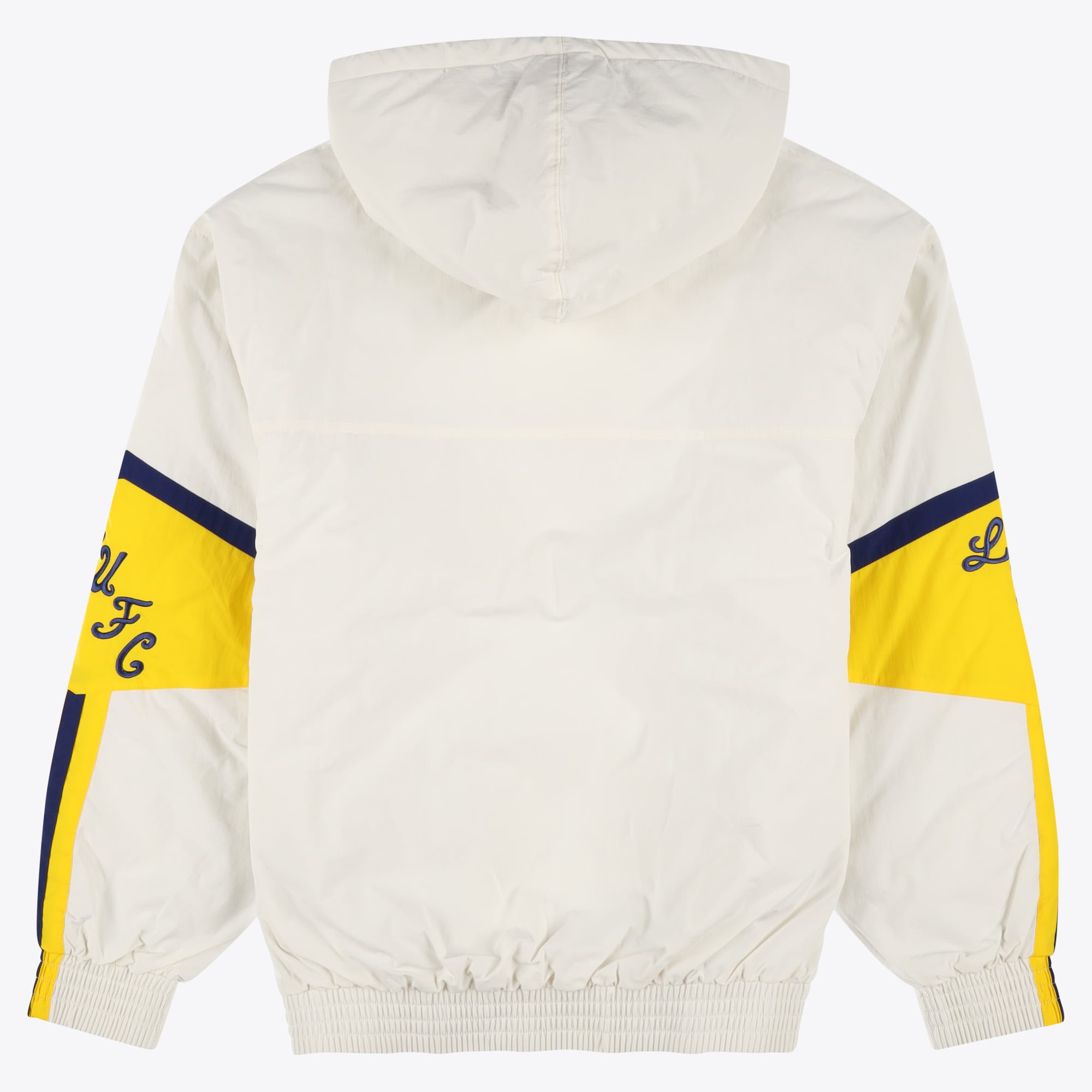 Leeds United x Mitchell & Ness Placket Windbreaker - White - Mens, , rebel_hi-res