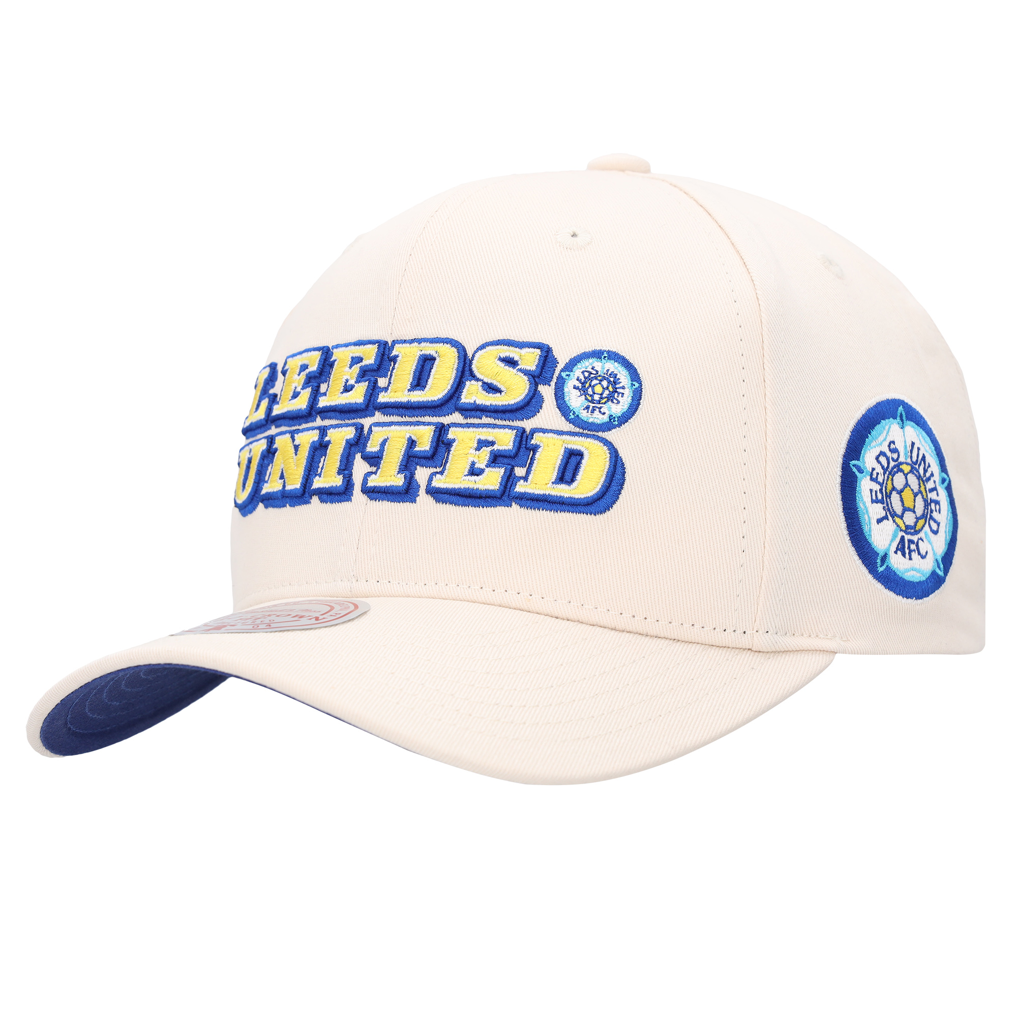 Leeds United x Mitchell & Ness Program Pro Crown Cap - White - Mens, , rebel_hi-res