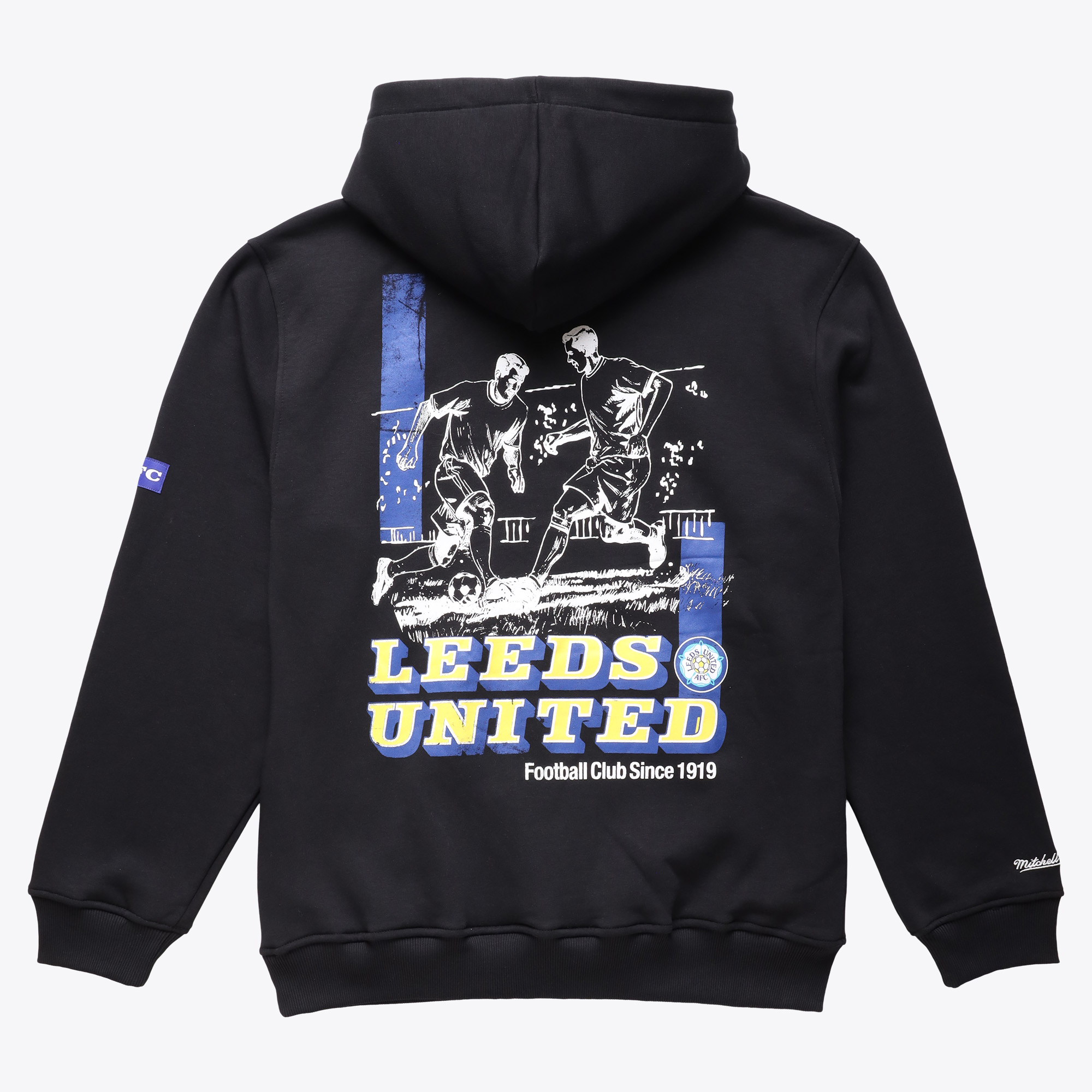 Leeds United x Mitchell & Ness Program Hoodie - Black - Mens, , rebel_hi-res