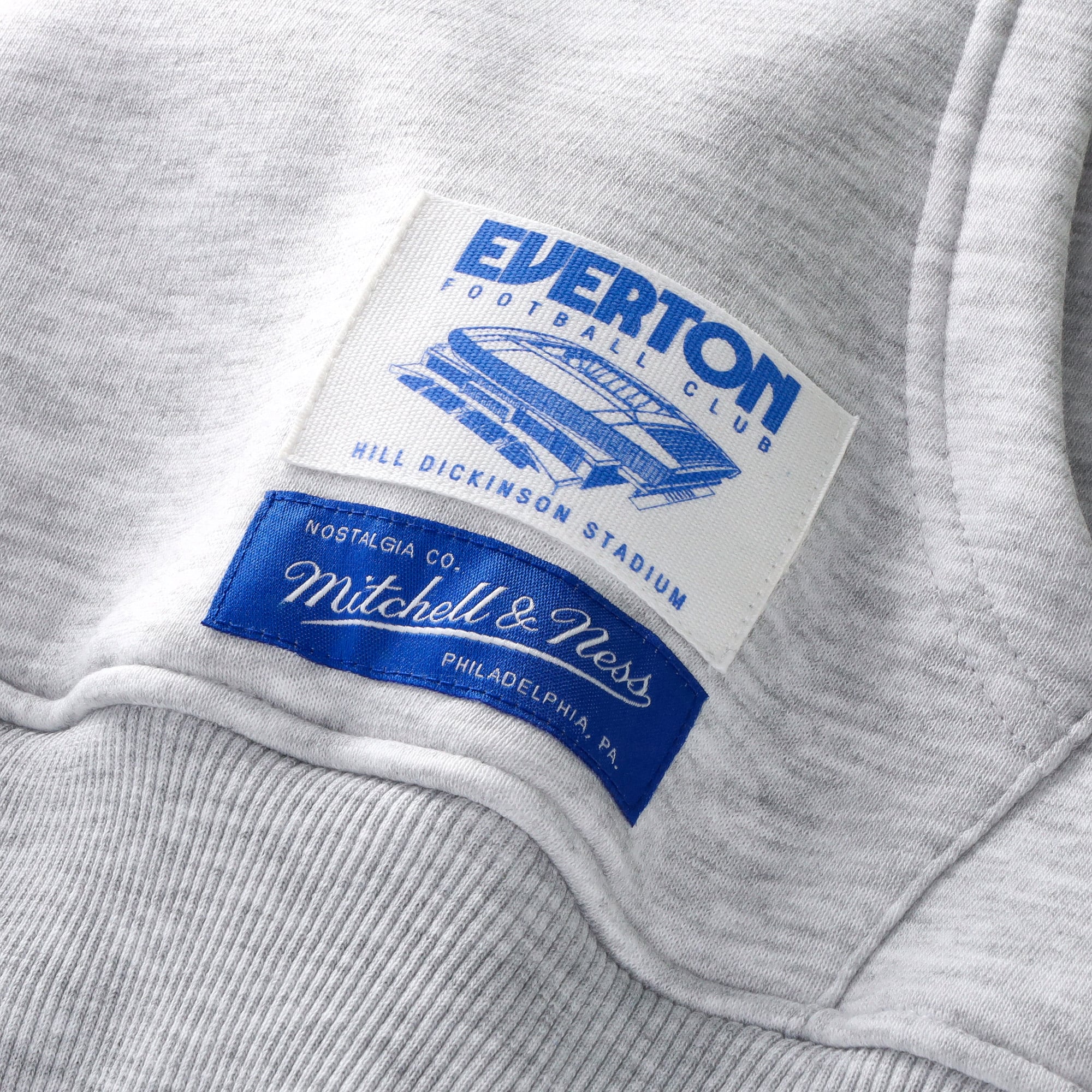 Everton x Mitchell & Ness Stadium Hoodie - Grey Marl - Mens, , rebel_hi-res