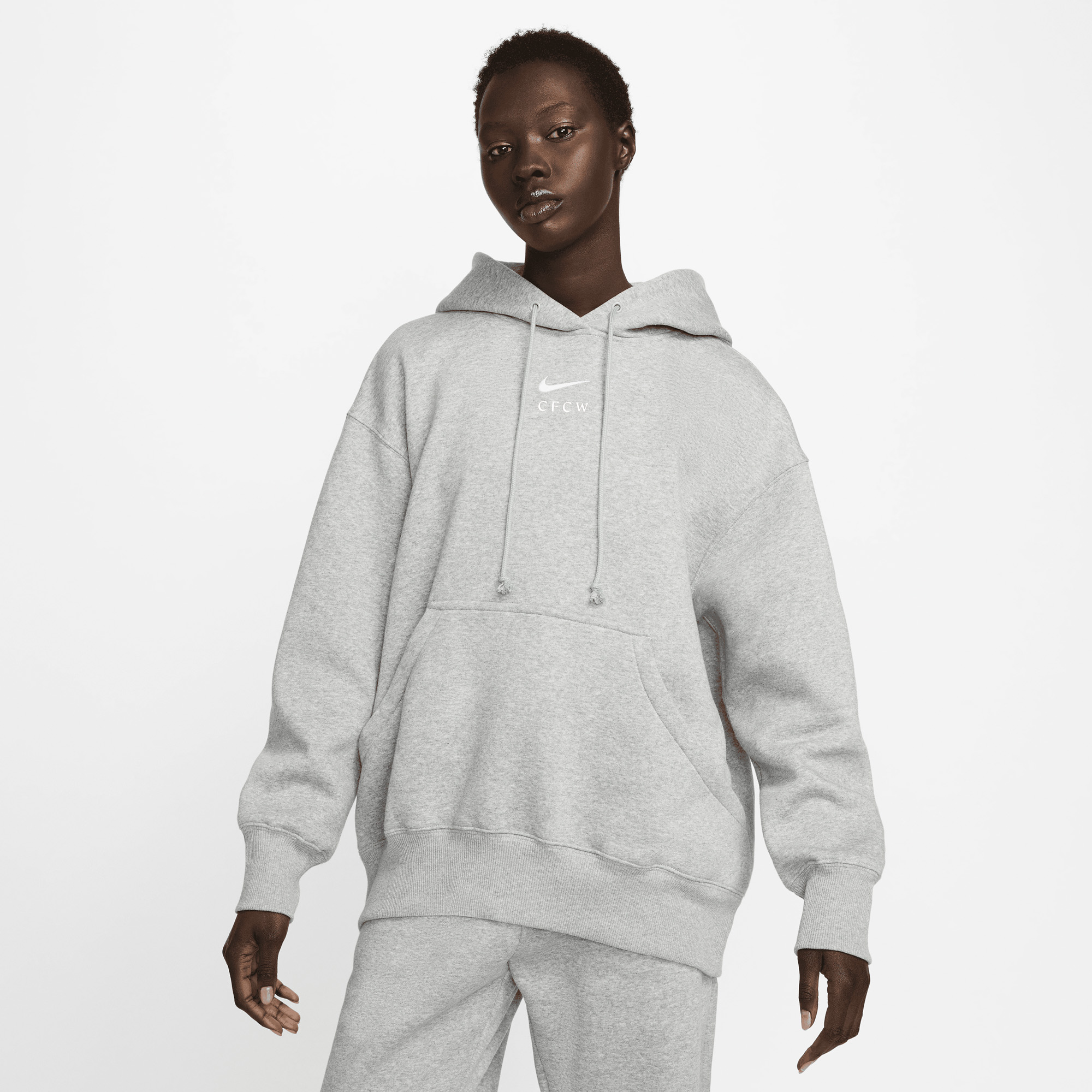 Chelsea CFCW Nike Phoenix Fleece Hoodie - Dark Grey - Womens, , rebel_hi-res