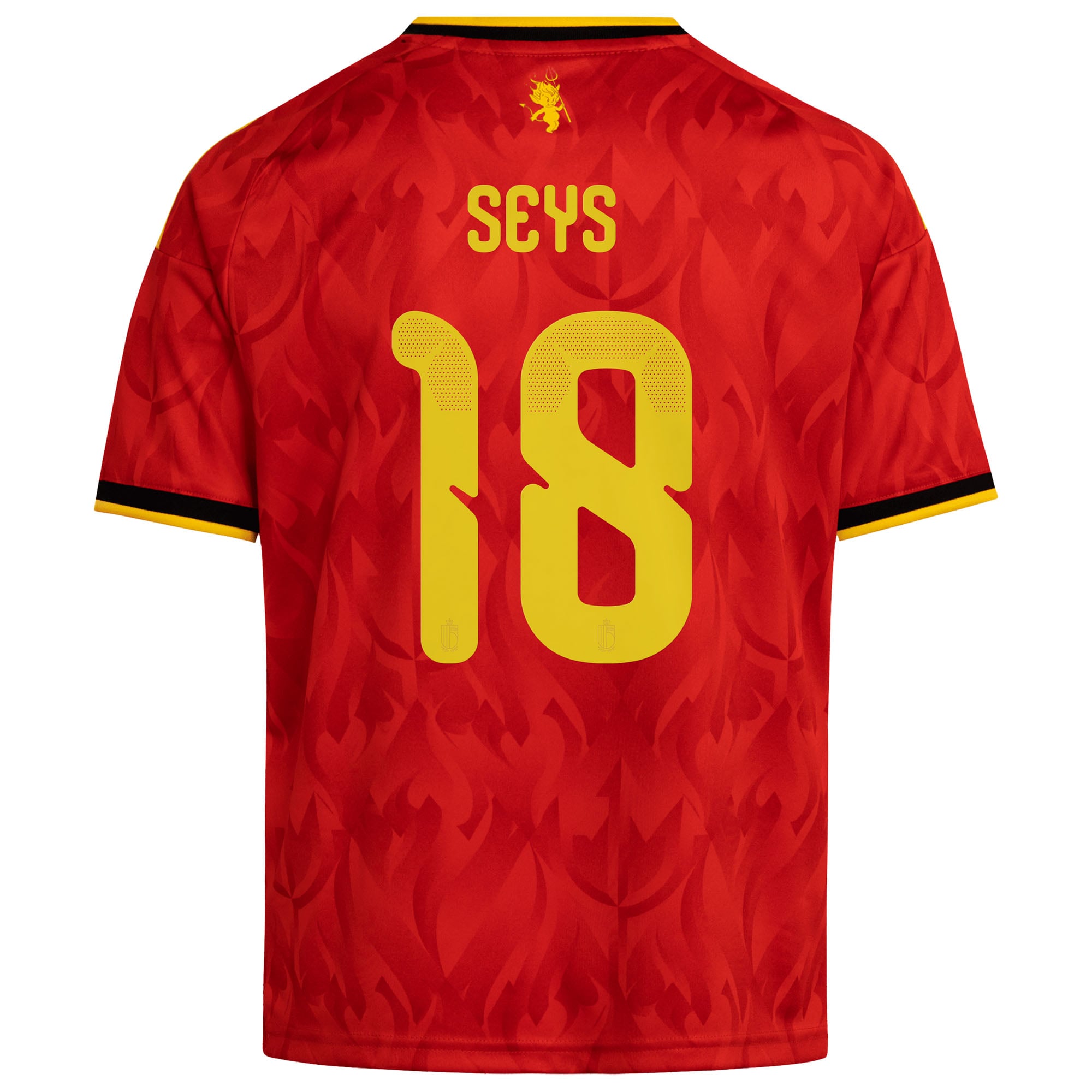 Belgium adidas Home Shirt 2026 - Kids with Seys 18 printing, , rebel_hi-res