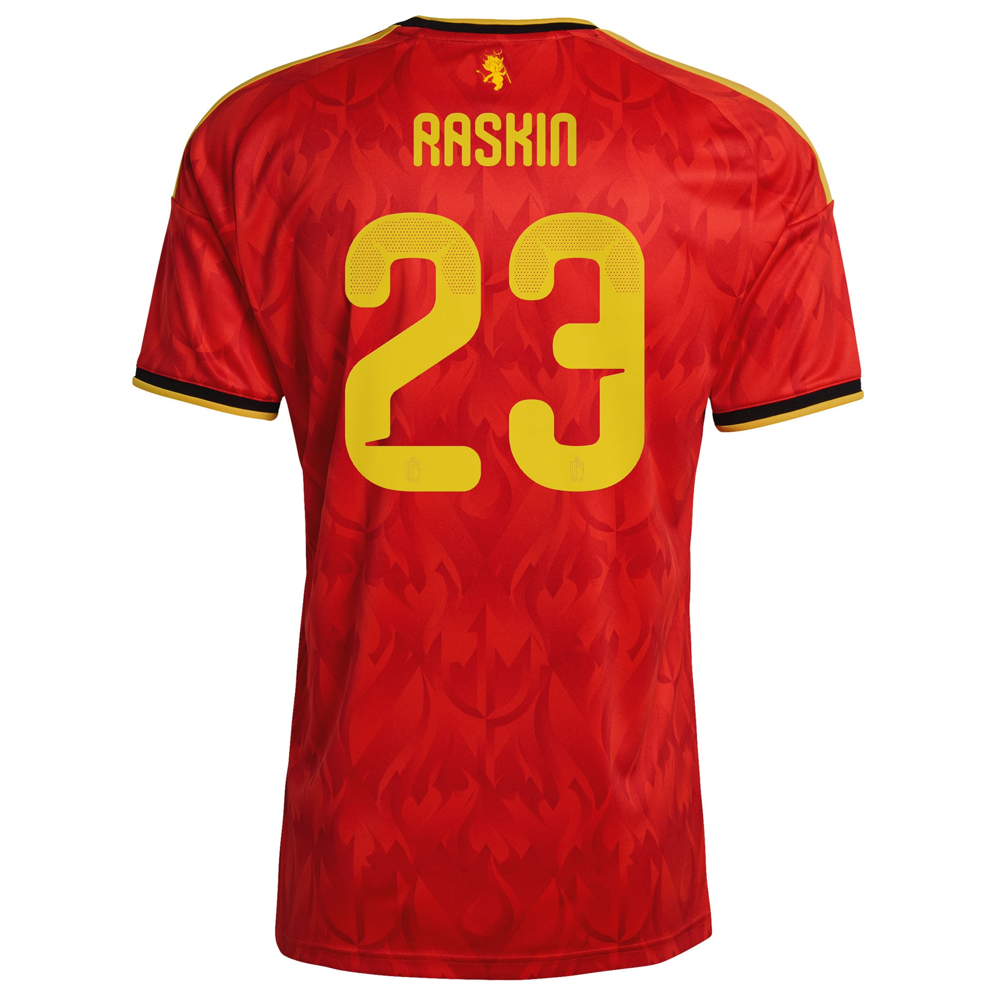 Belgium adidas Home Shirt 2026 with Raskin 18 printing, , rebel_hi-res