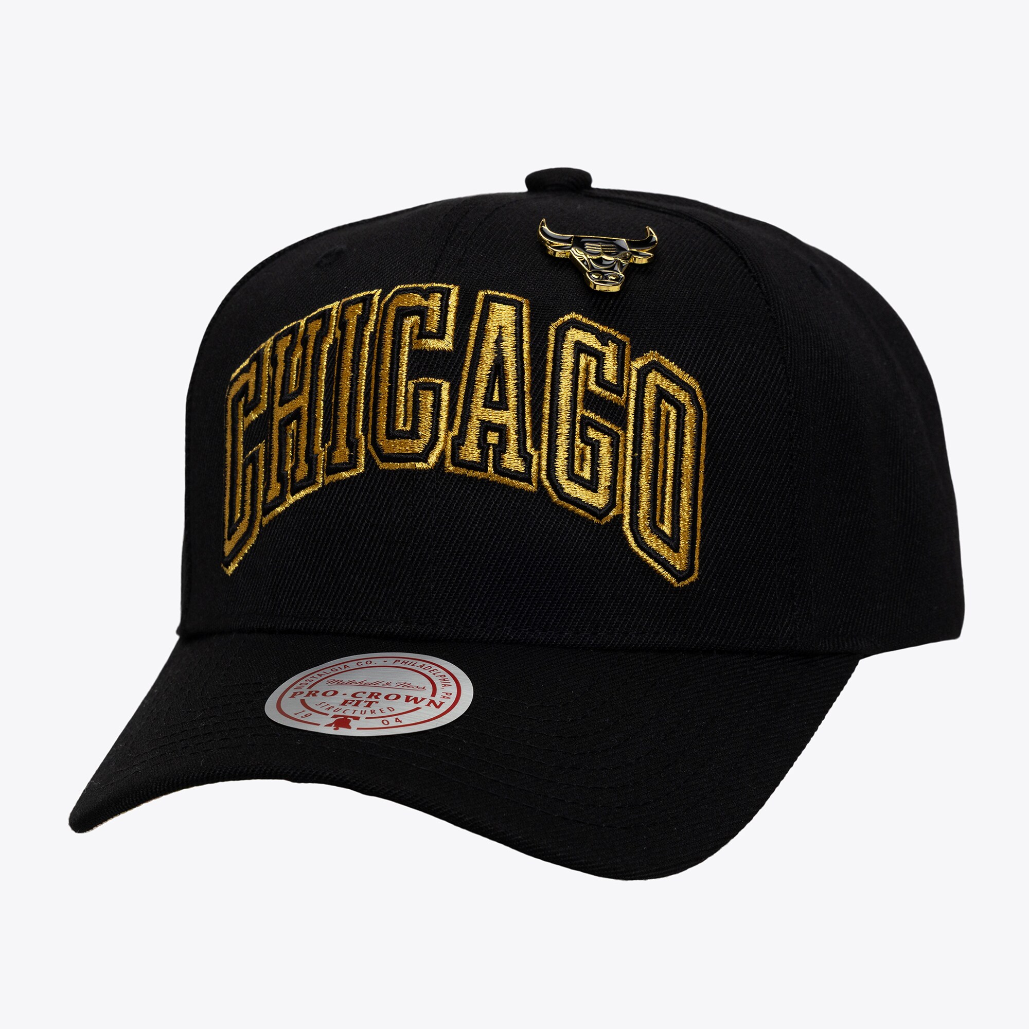 Chicago Bulls NBA M&N Pinned Gold Pro Crown, , rebel_hi-res