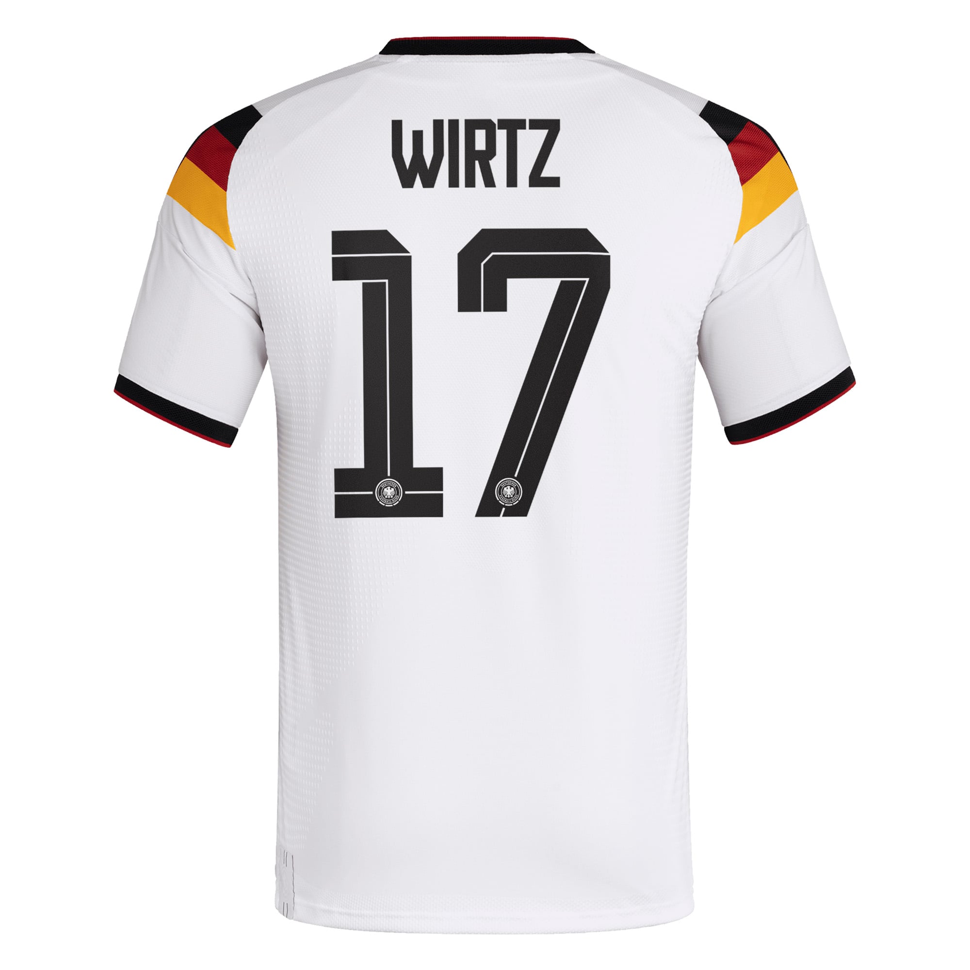 Germany National Team adidas Home Authentic Shirt 2026 with Wirtz 17 printing, , rebel_hi-res