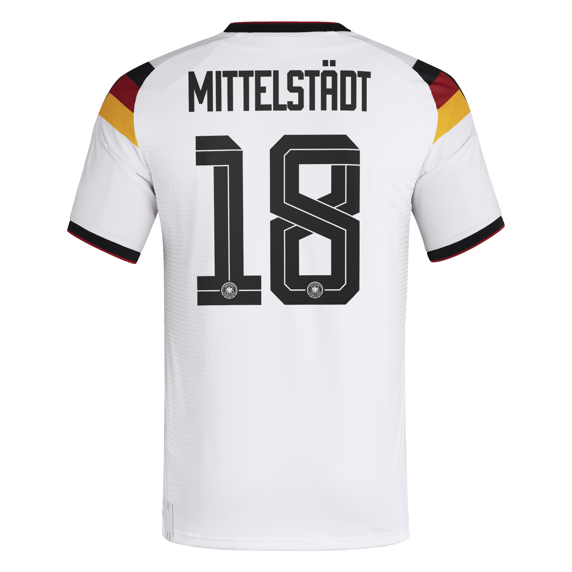 Germany National Team adidas Home Authentic Shirt 2026 with Mittelst&auml;dt 18 printing, , rebel_hi-res