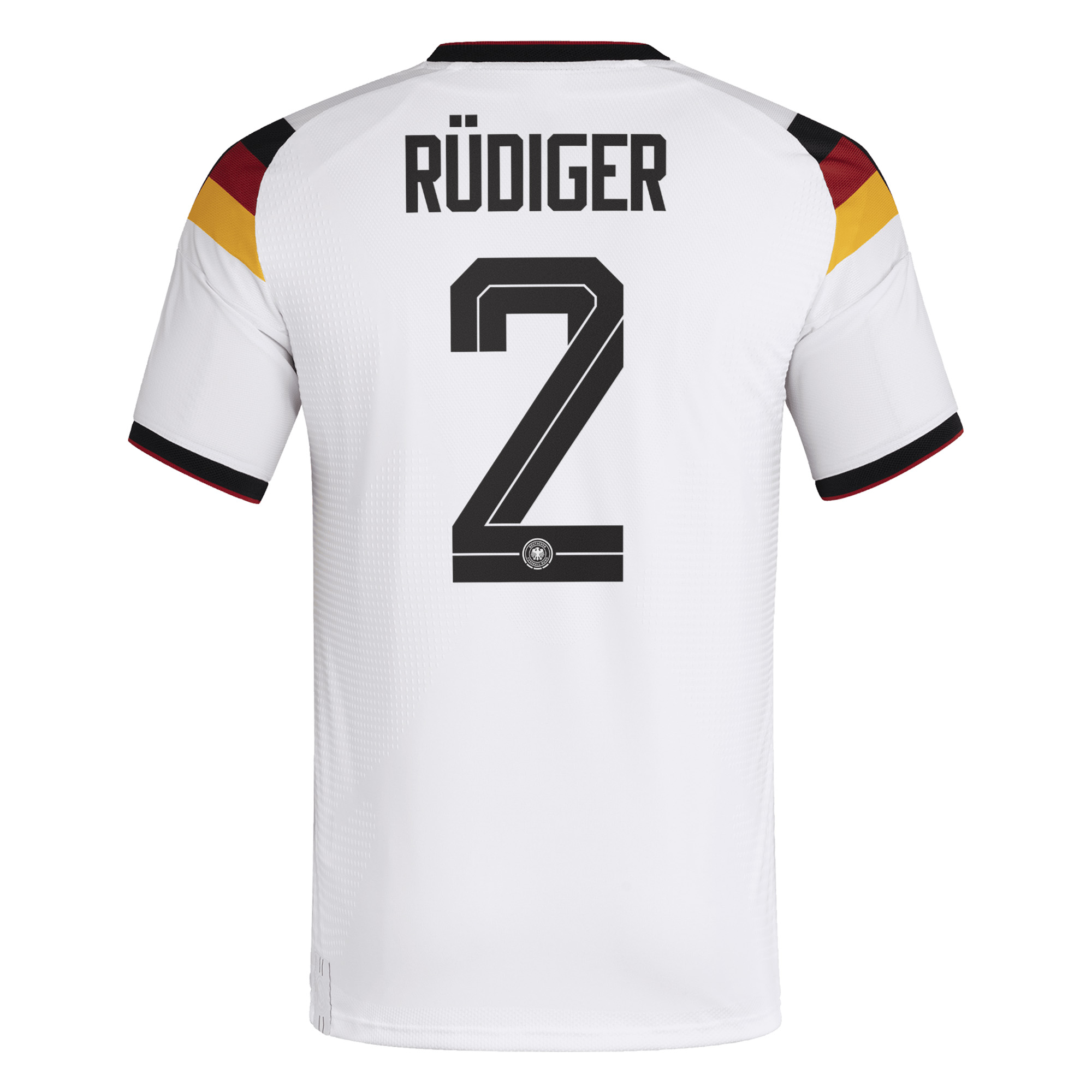 Germany National Team adidas Home Authentic Shirt 2026 with R&uuml;diger 2 printing, , rebel_hi-res