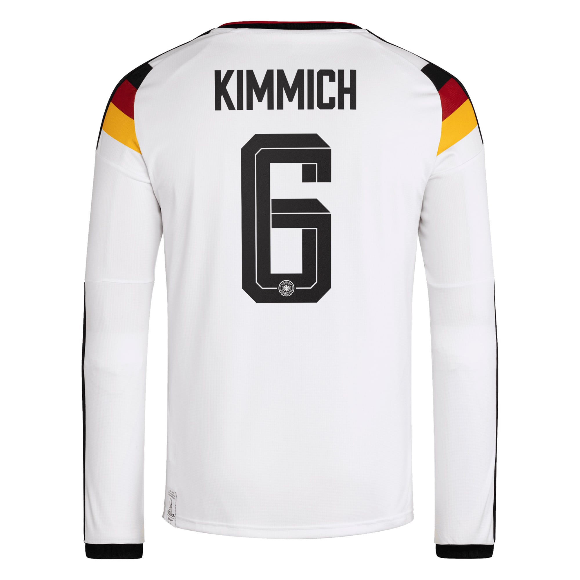 Germany National Team adidas Home Shirt 2026 - Long Sleeve with Kimmich 6 printing, , rebel_hi-res