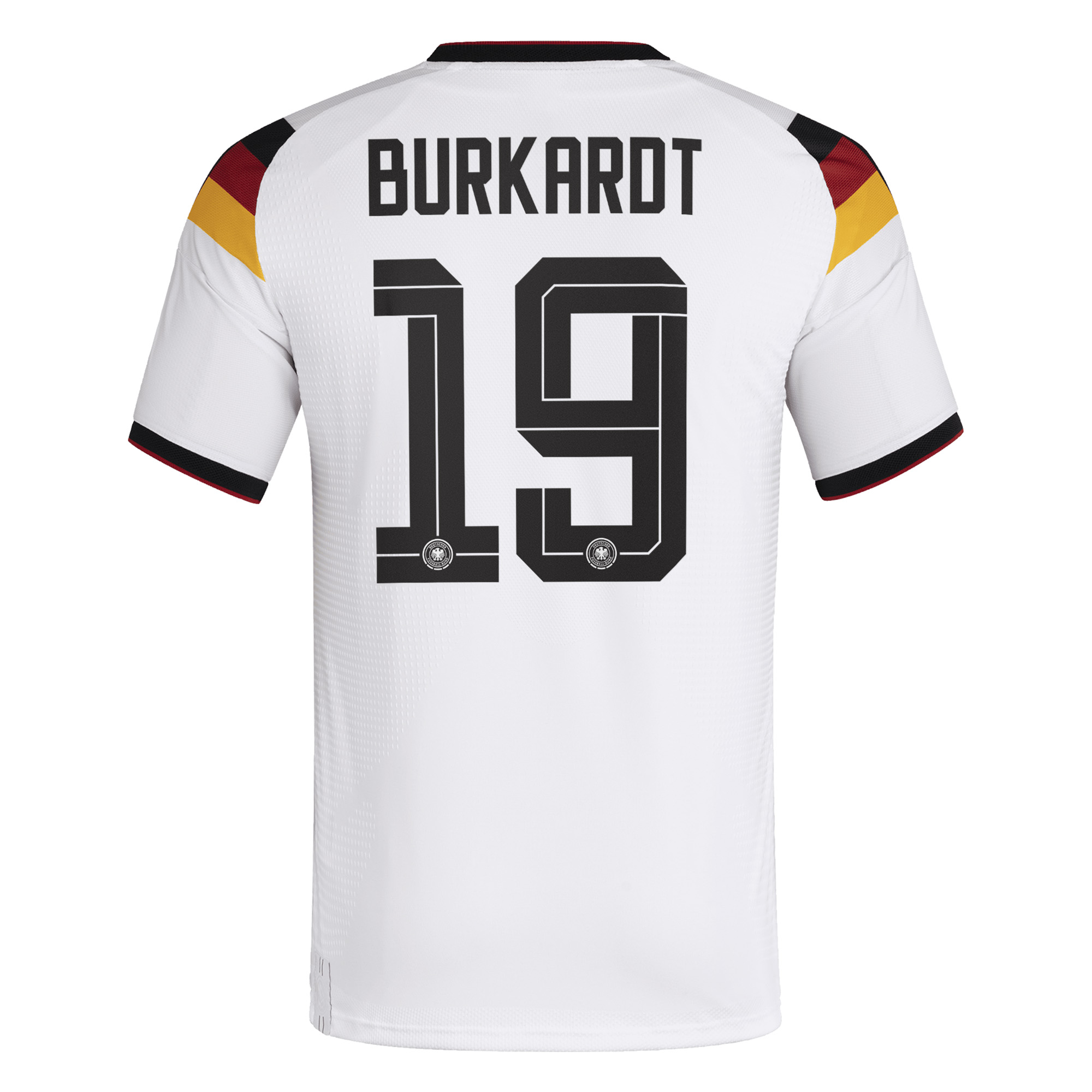 Germany National Team adidas Home Authentic Shirt 2026 with Burkardt 19 printing, , rebel_hi-res