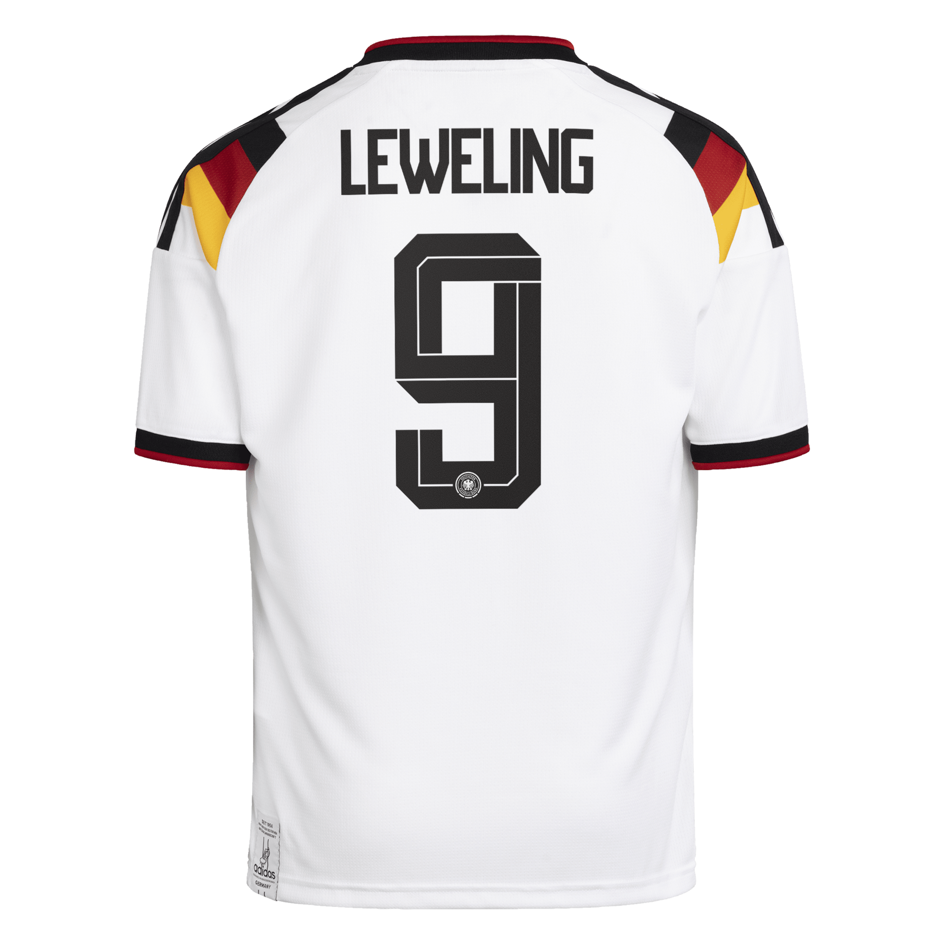 Germany National Team adidas Home Shirt 2026 - Kids with Leweling 7 printing, , rebel_hi-res
