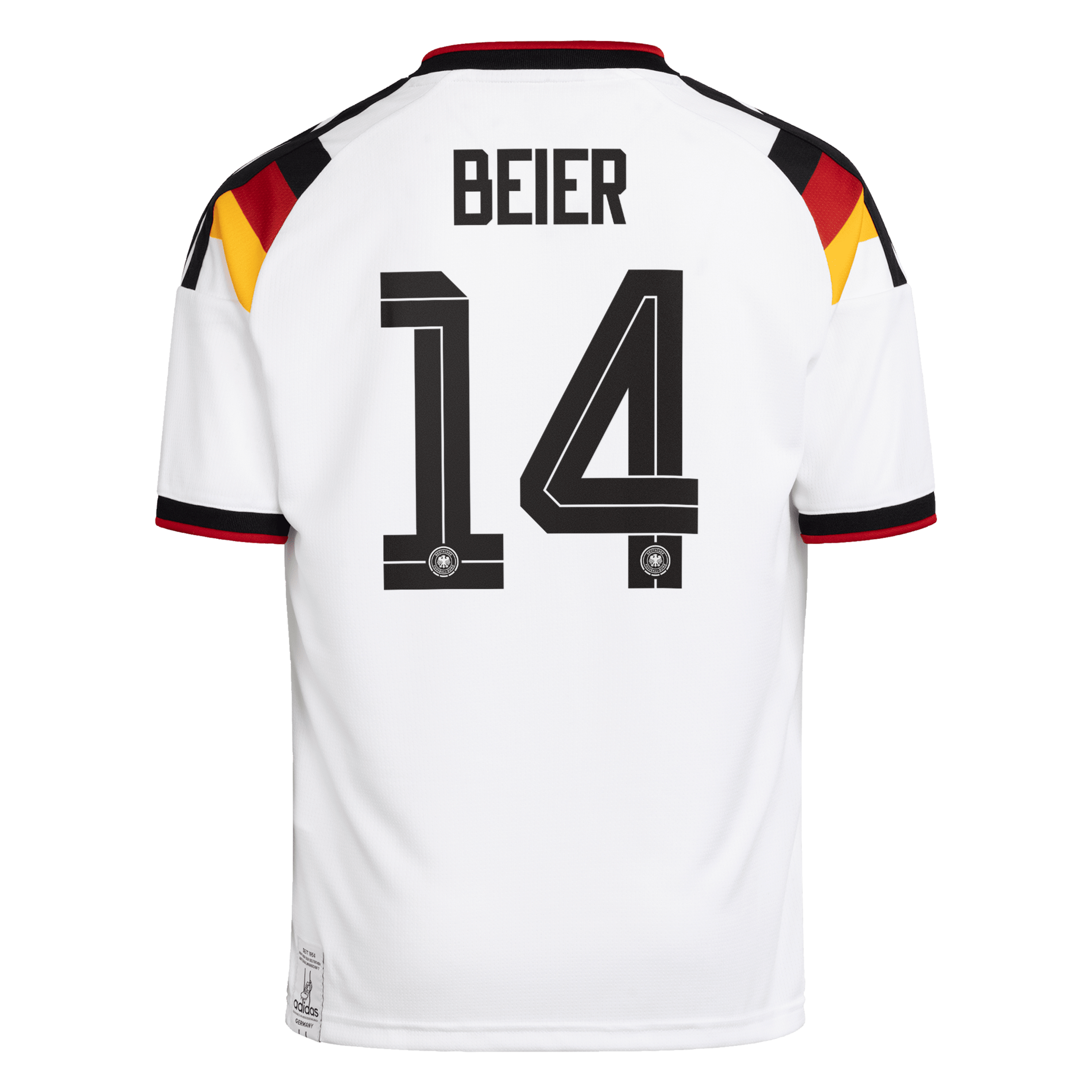 Germany National Team adidas Home Shirt 2026 - Kids with Beier 9 printing, , rebel_hi-res