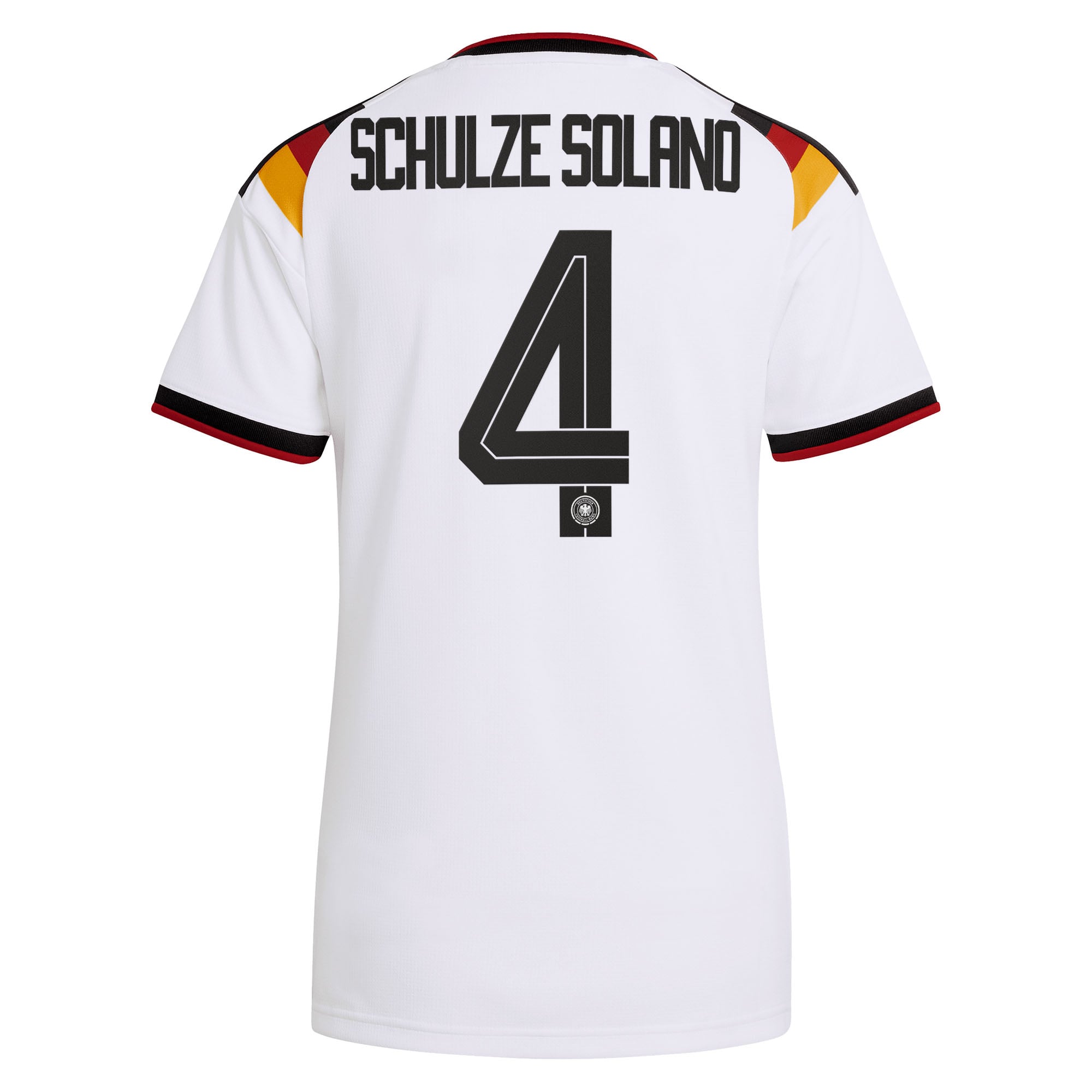 Germany National Team adidas Home Shirt 2026 - Womens - 2 Stars with Schulze Solano 4 printing, , rebel_hi-res