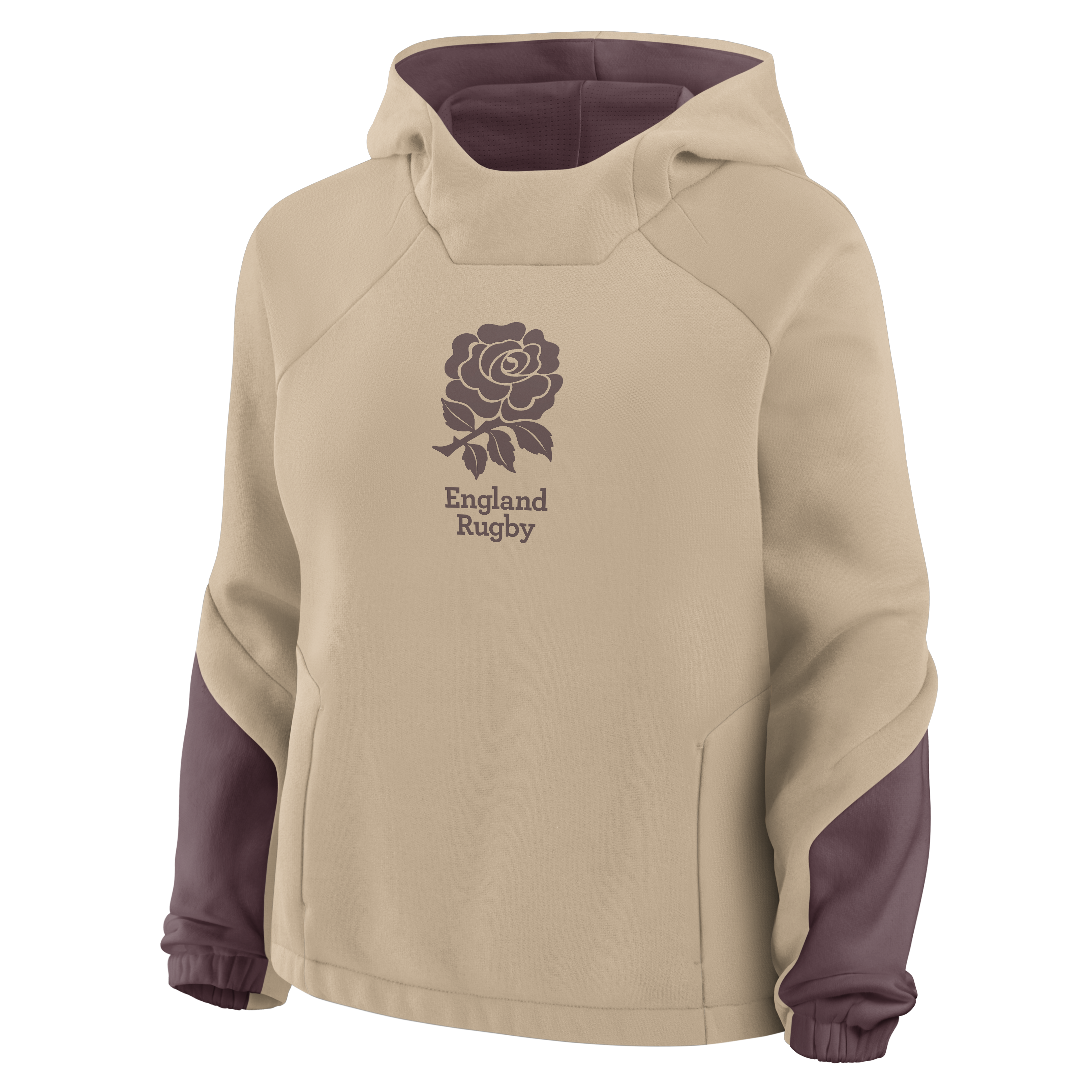 England Rugby Fleece Fashion Top - Cream - Womens, , rebel_hi-res