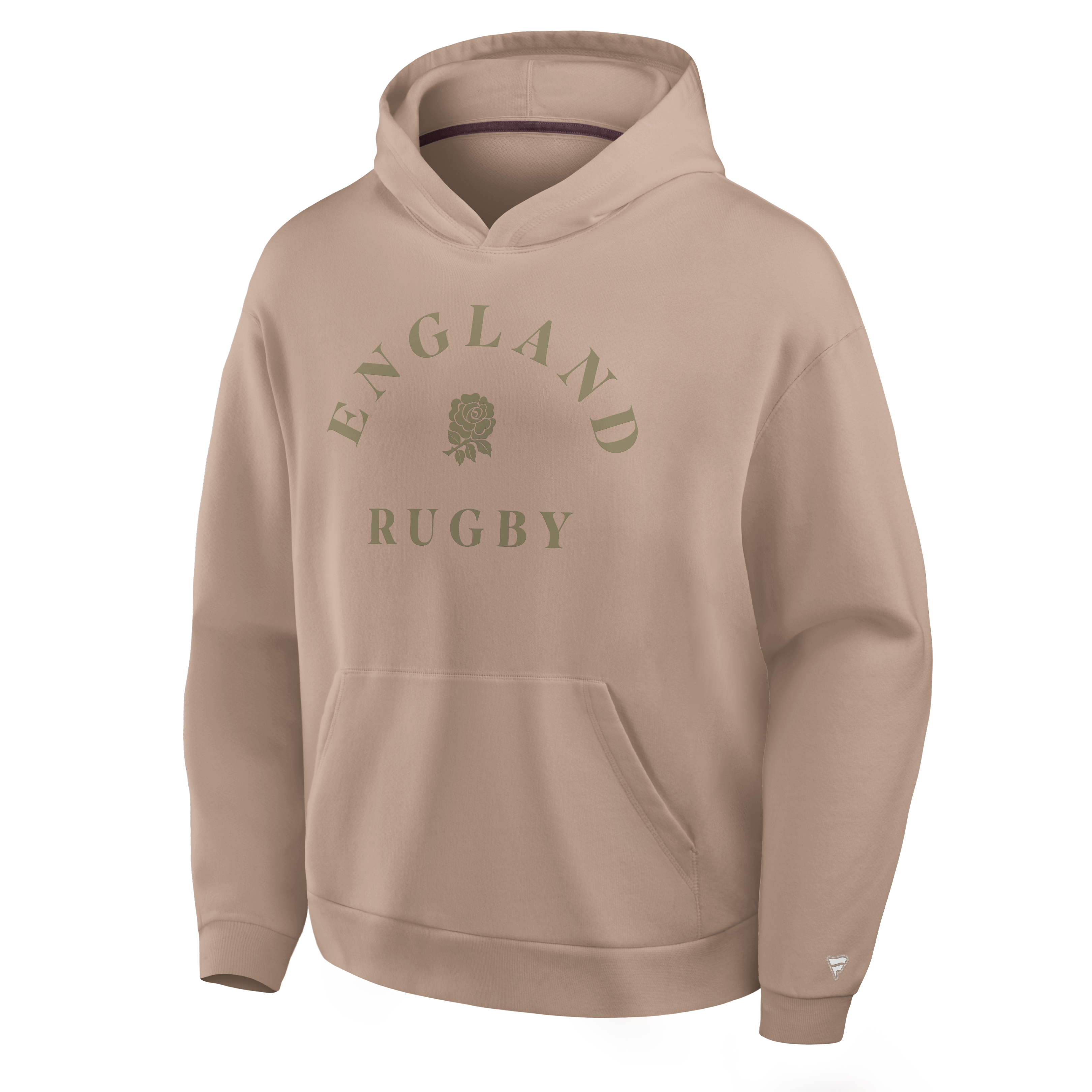 England Rugby Elements French Terry Hoodie - Cream - Unisex, , rebel_hi-res