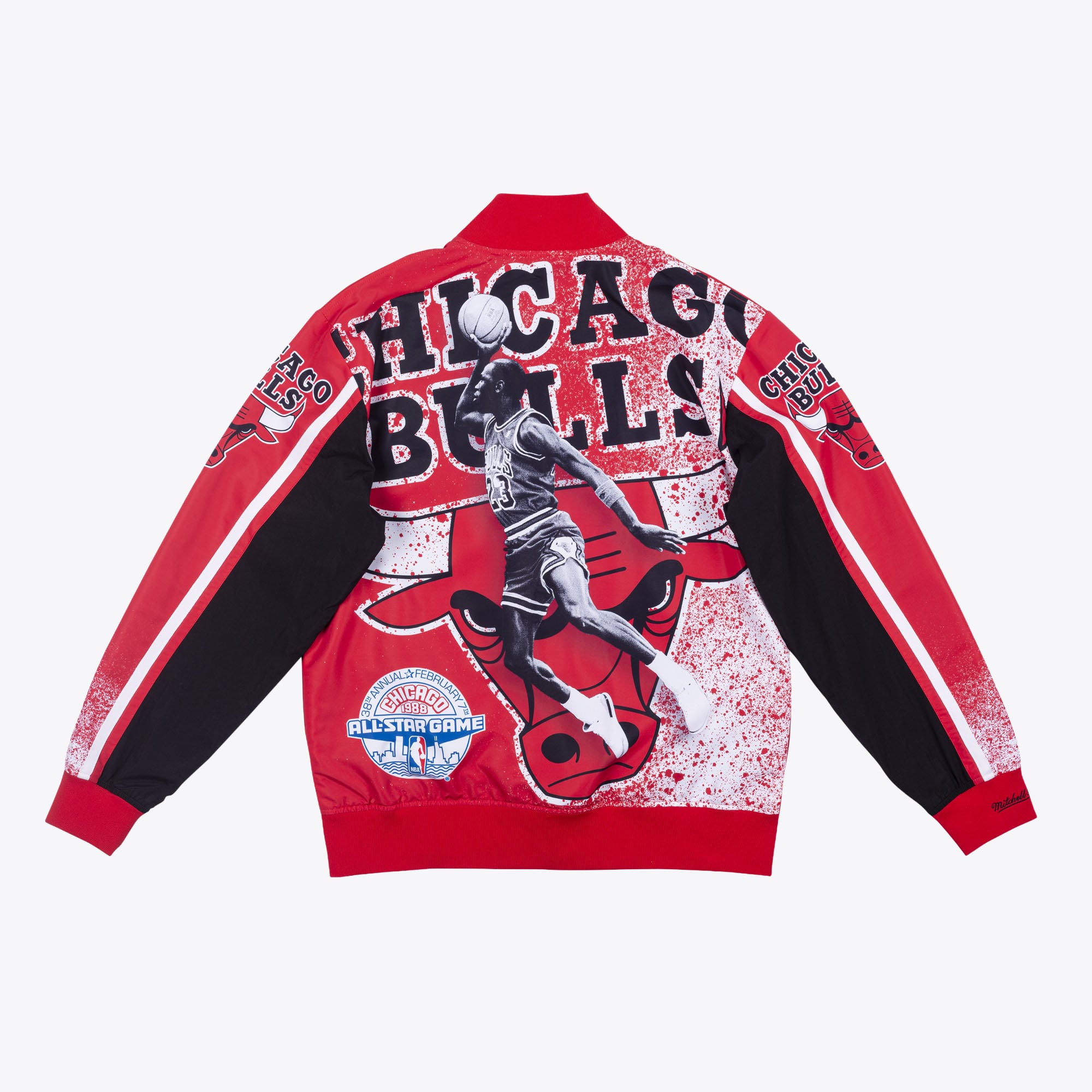 Chicago Bulls Mitchell & Ness Dunk Champion Warm Up Jacket - Michael Jordan - Mens, , rebel_hi-res