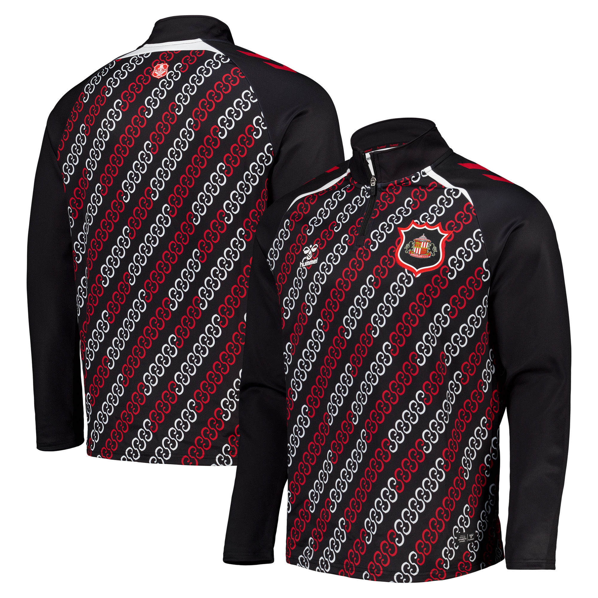 Sunderland Hummel Home Matchday Half Zip - Black, , rebel_hi-res