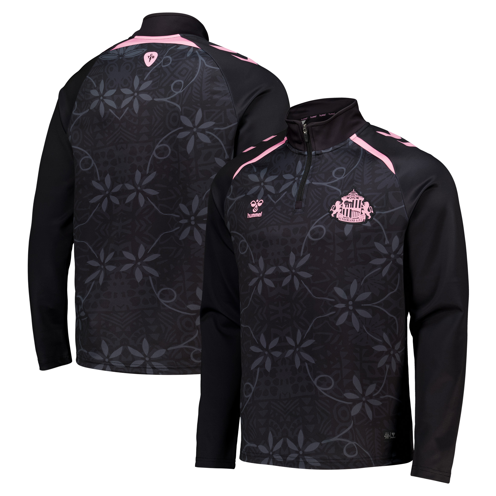 Sunderland x Elvis Hummel Away Matchday Half Zip - Black, , rebel_hi-res