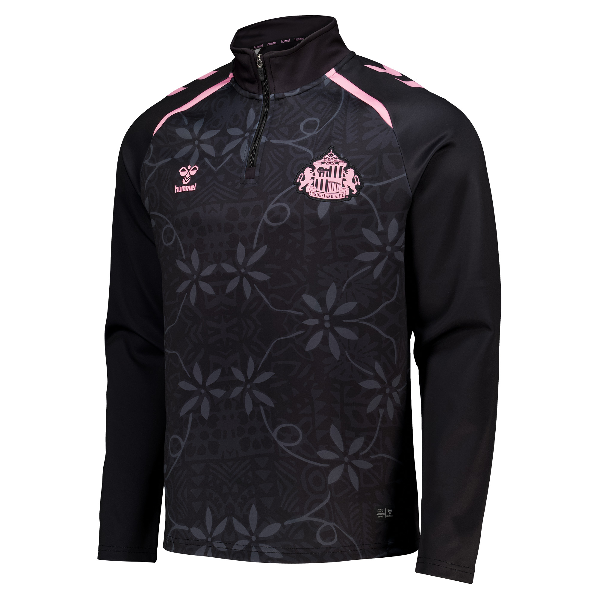 Sunderland x Elvis Hummel Away Matchday Half Zip - Black, , rebel_hi-res