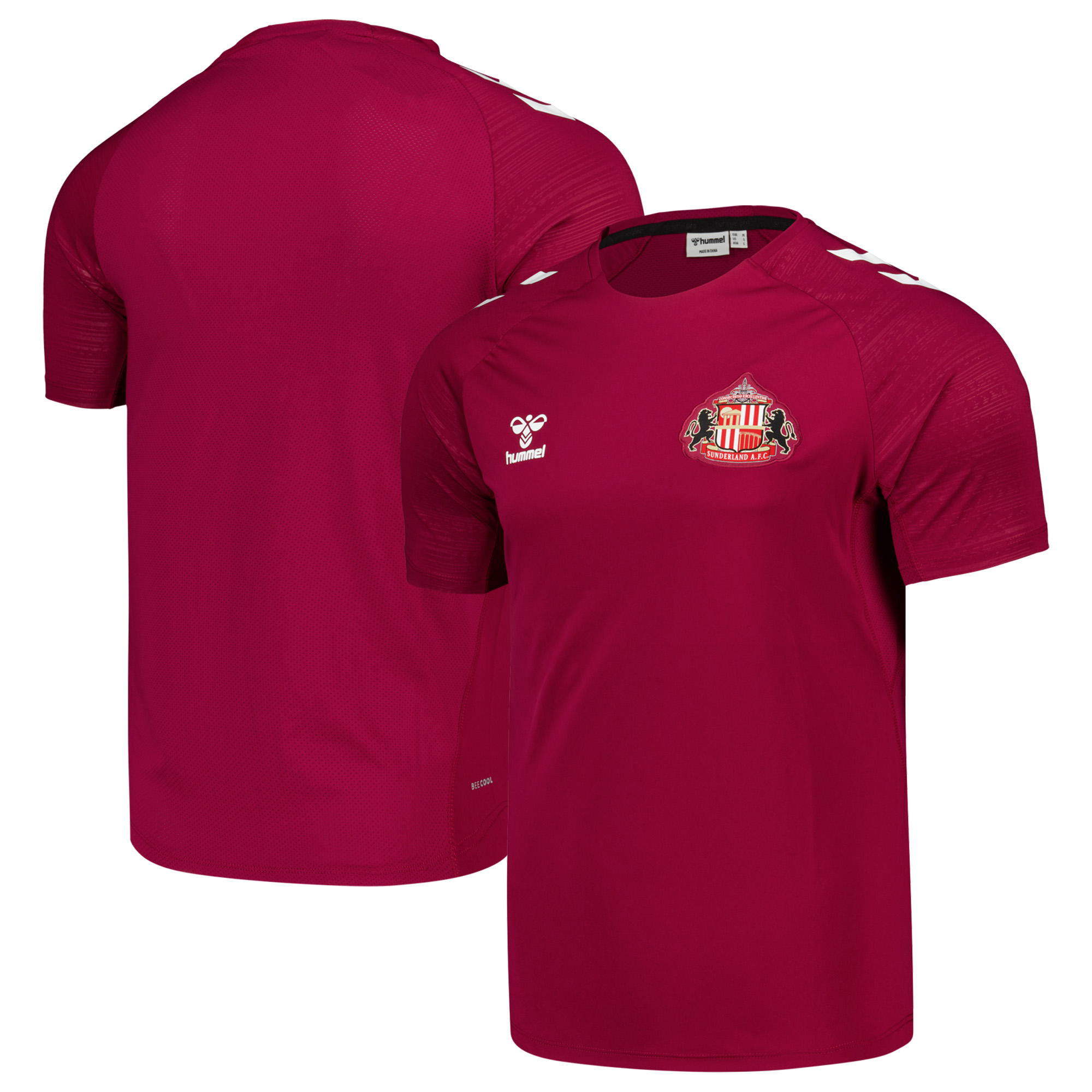 Sunderland Hummel Training Jersey - Dark Red, , rebel_hi-res