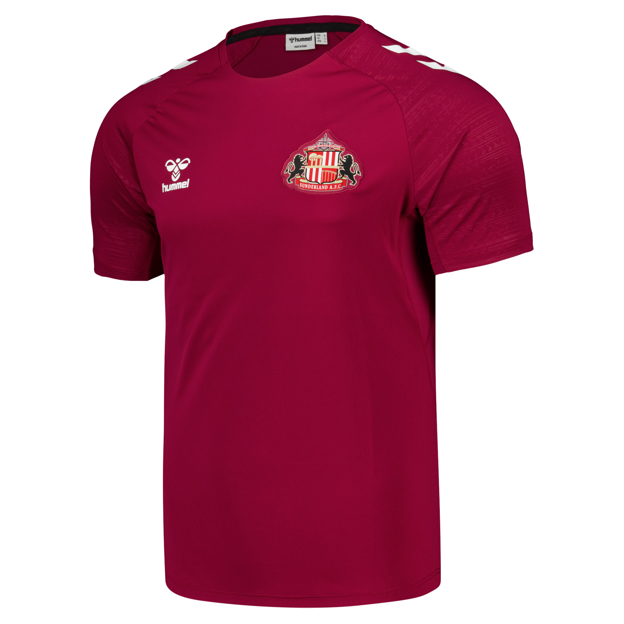 Sunderland Hummel Training Jersey - Dark Red, , rebel_hi-res