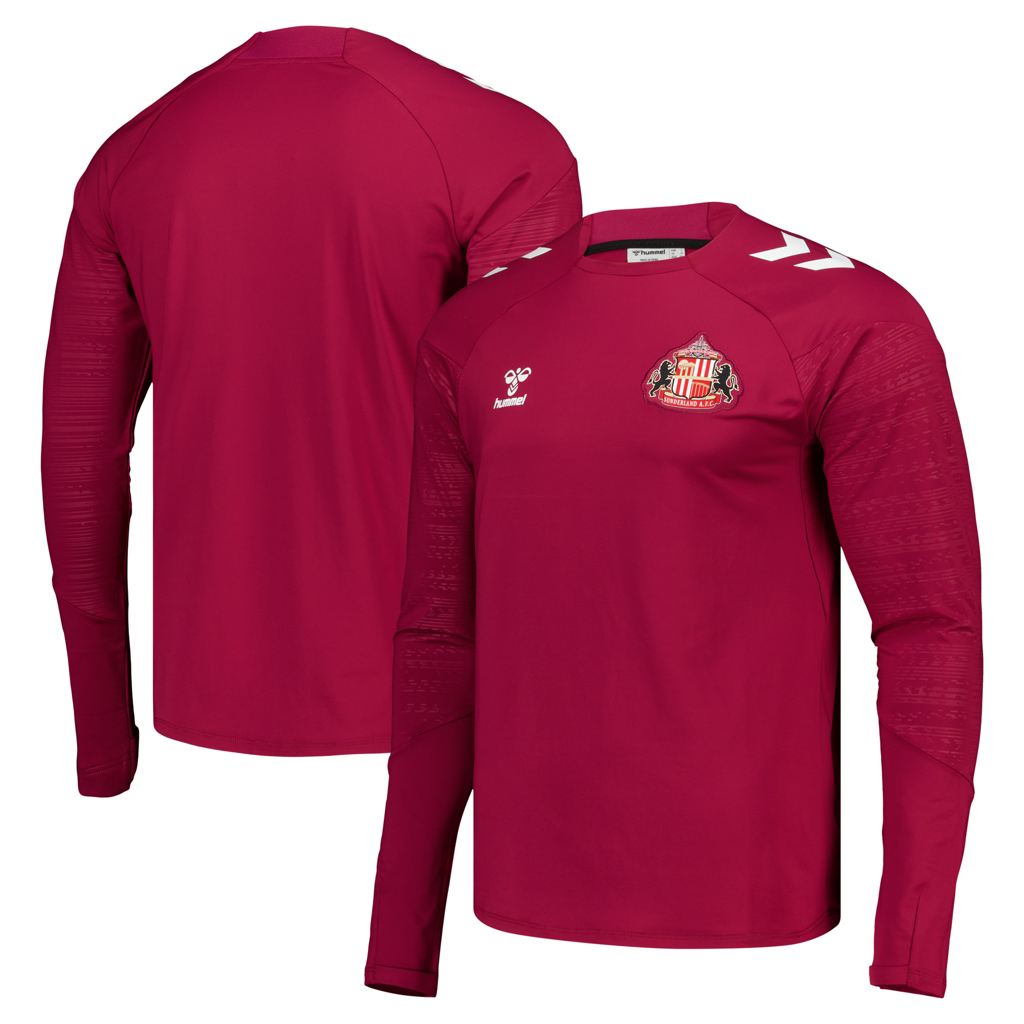 Sunderland Hummel Training Sweatshirt - Dark Red, , rebel_hi-res