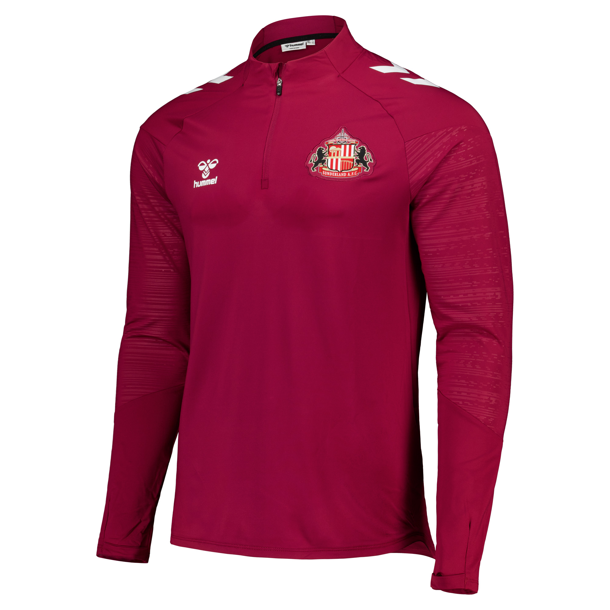 Sunderland Hummel Training Half Zip - Dark Red, , rebel_hi-res