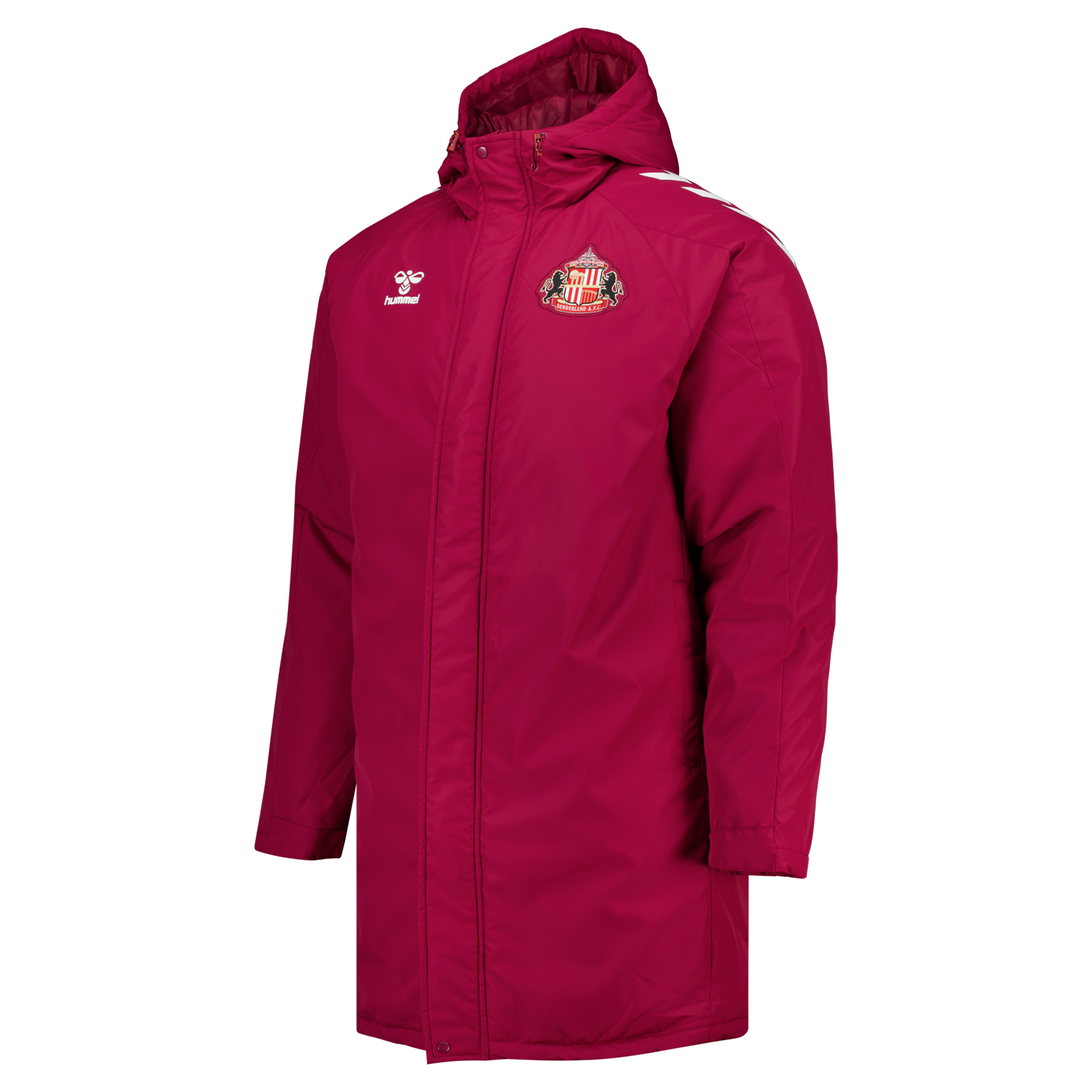 Sunderland Hummel Training Bench Jacket - Dark Red, , rebel_hi-res