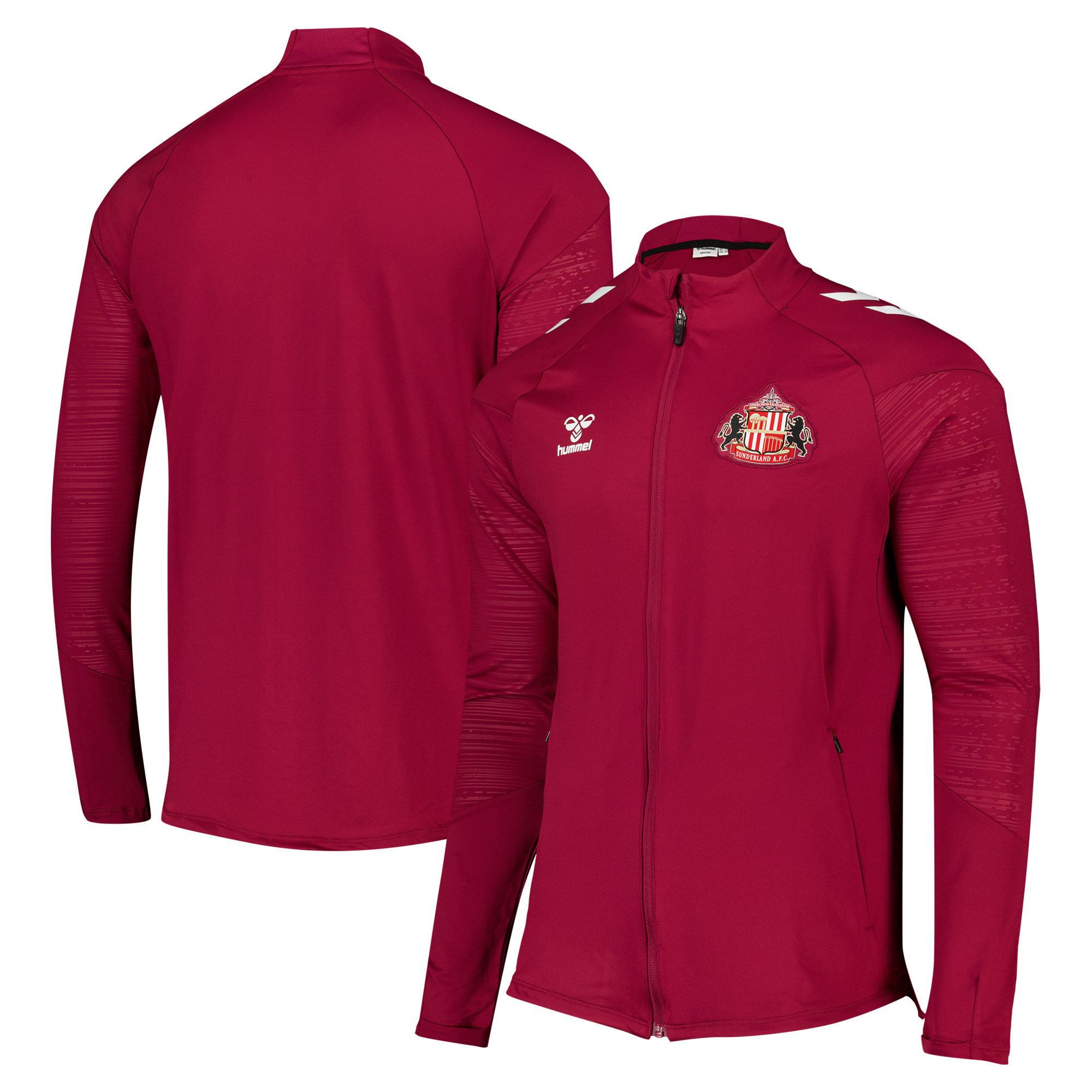 Sunderland Hummel Training Lightweight Jacket - Dark Red, , rebel_hi-res