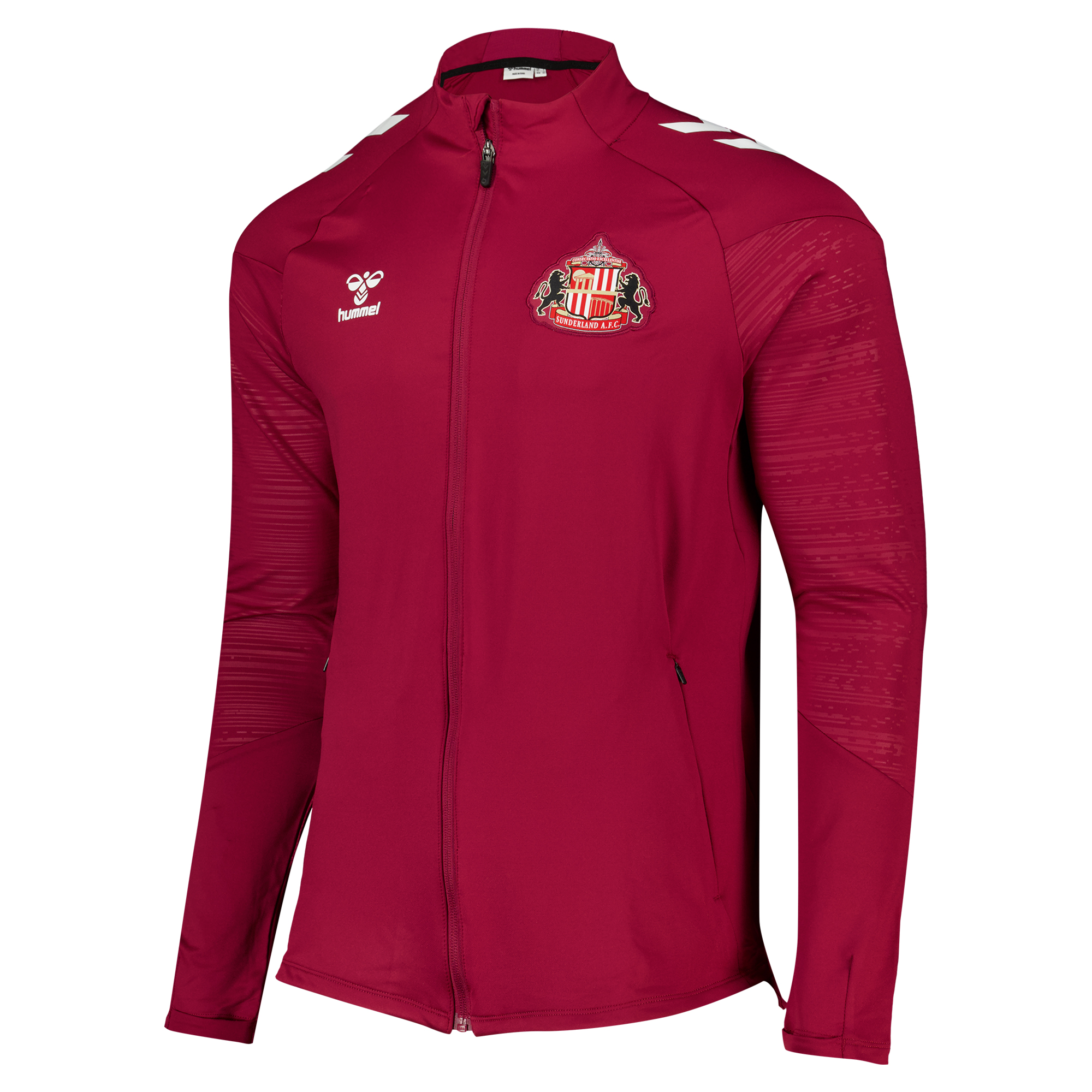 Sunderland Hummel Training Lightweight Jacket - Dark Red, , rebel_hi-res
