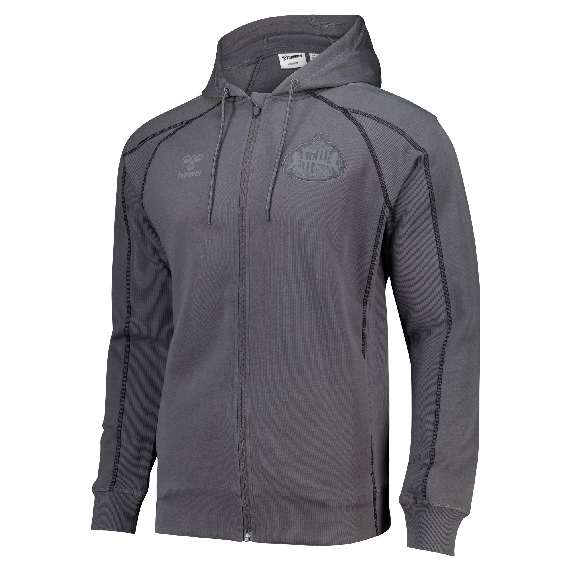 Sunderland Hummel Travel Zip Hoodie - Grey, , rebel_hi-res