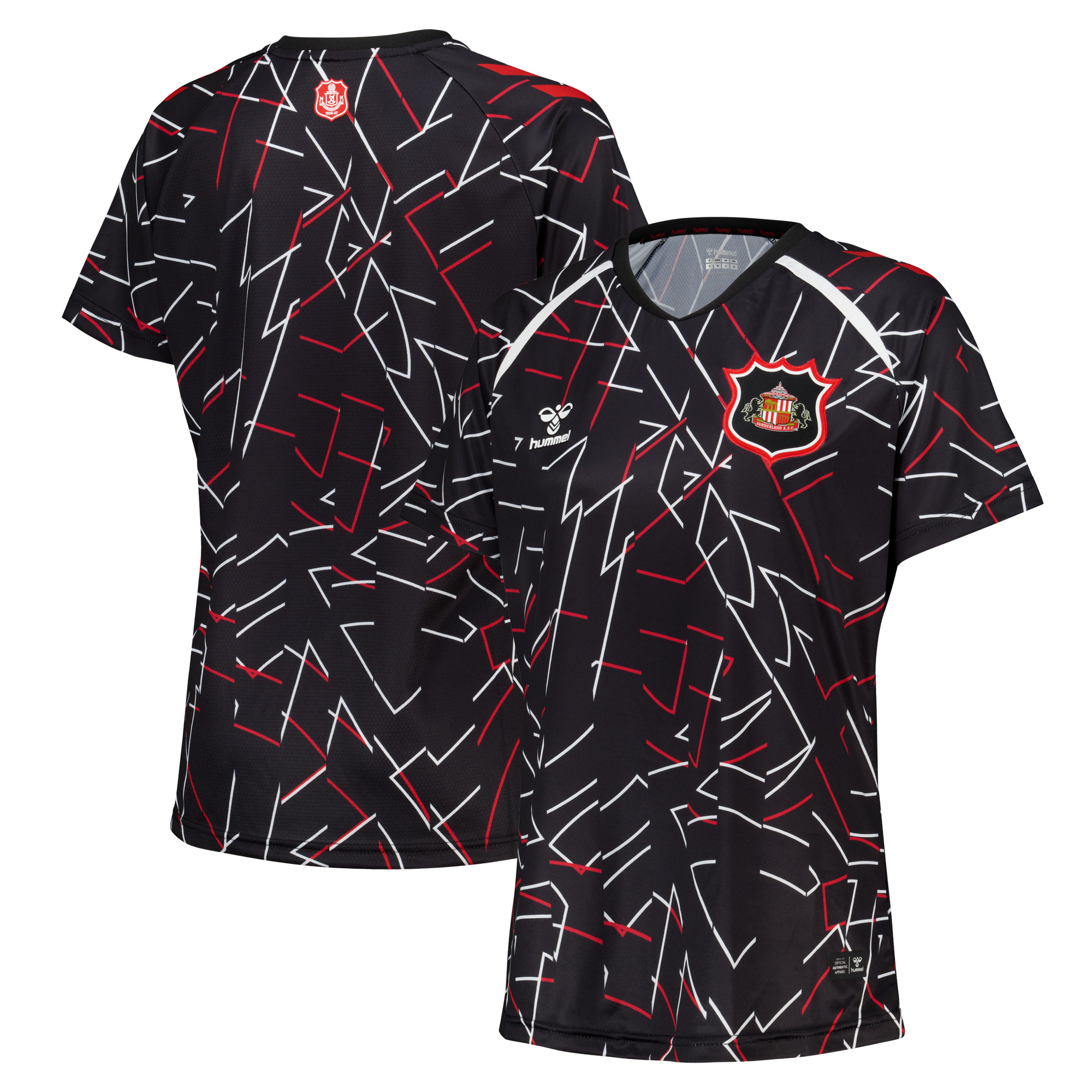 Sunderland Hummel Home Matchday Jersey - Black - Womens, , rebel_hi-res